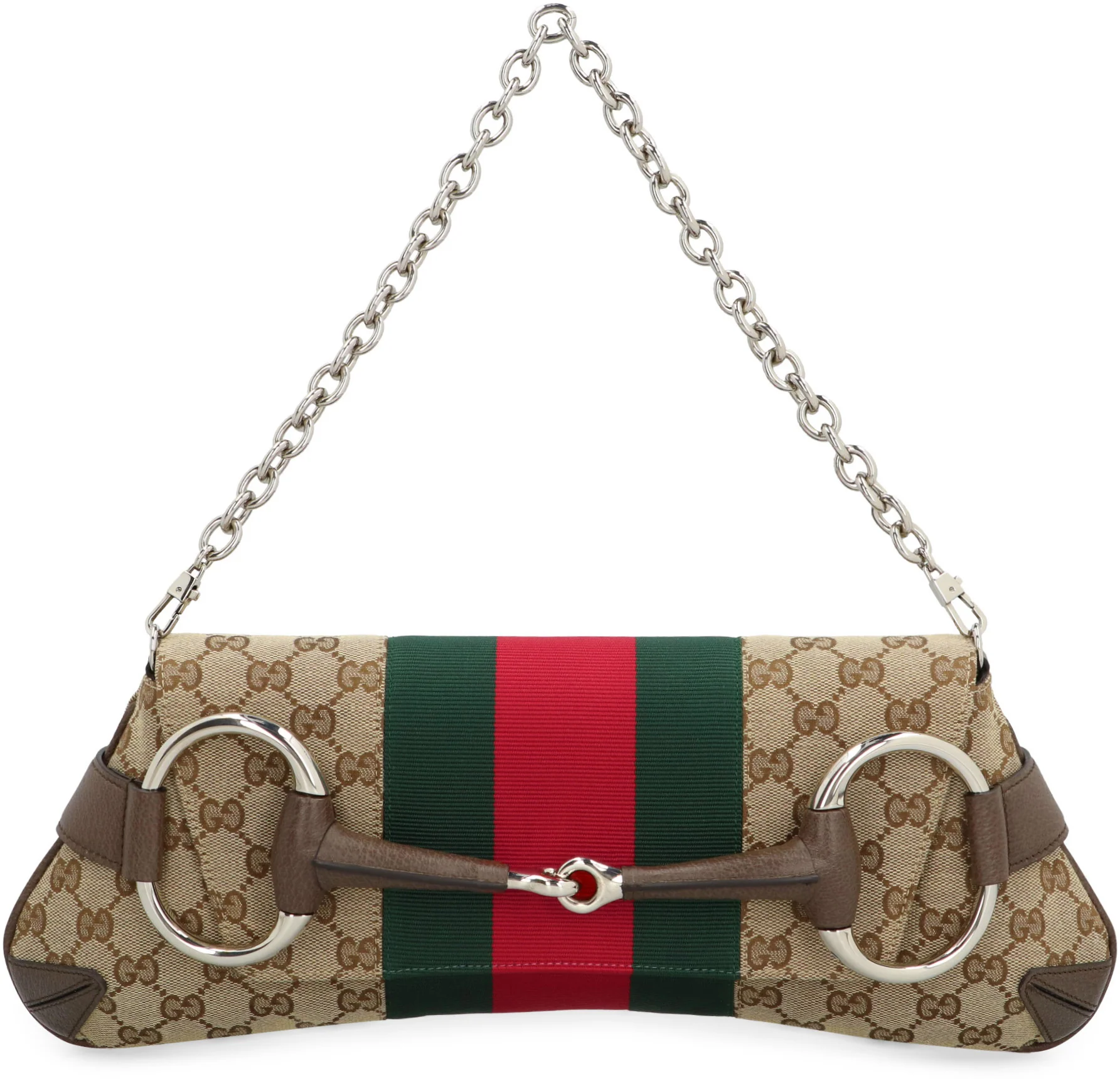 Gucci Horsebit Chain Shoulder Handbag - 38 cm Width - Image 2