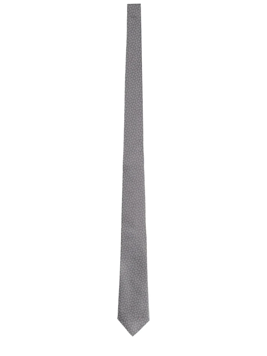 GUCCI Horsebit Embroidered Tie - Image 3
