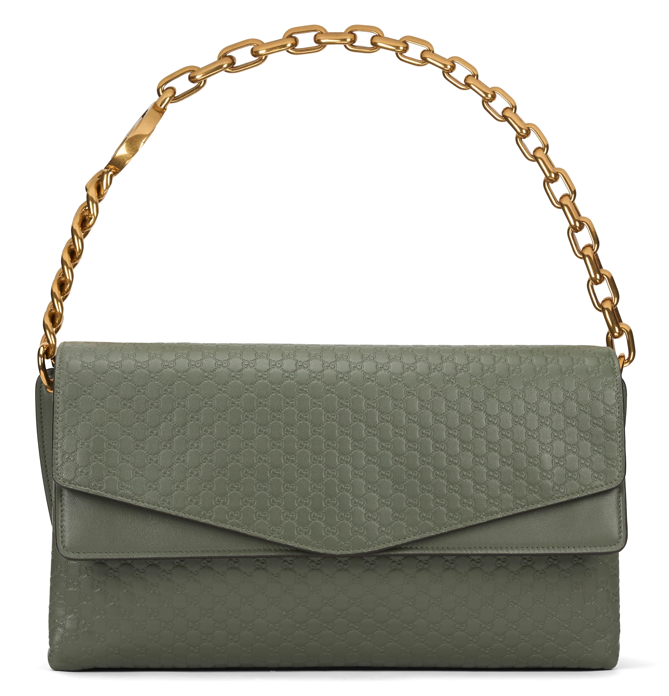 Gucci Leather Handbag with GG Embossed Monogram - 36 cm - Image 2