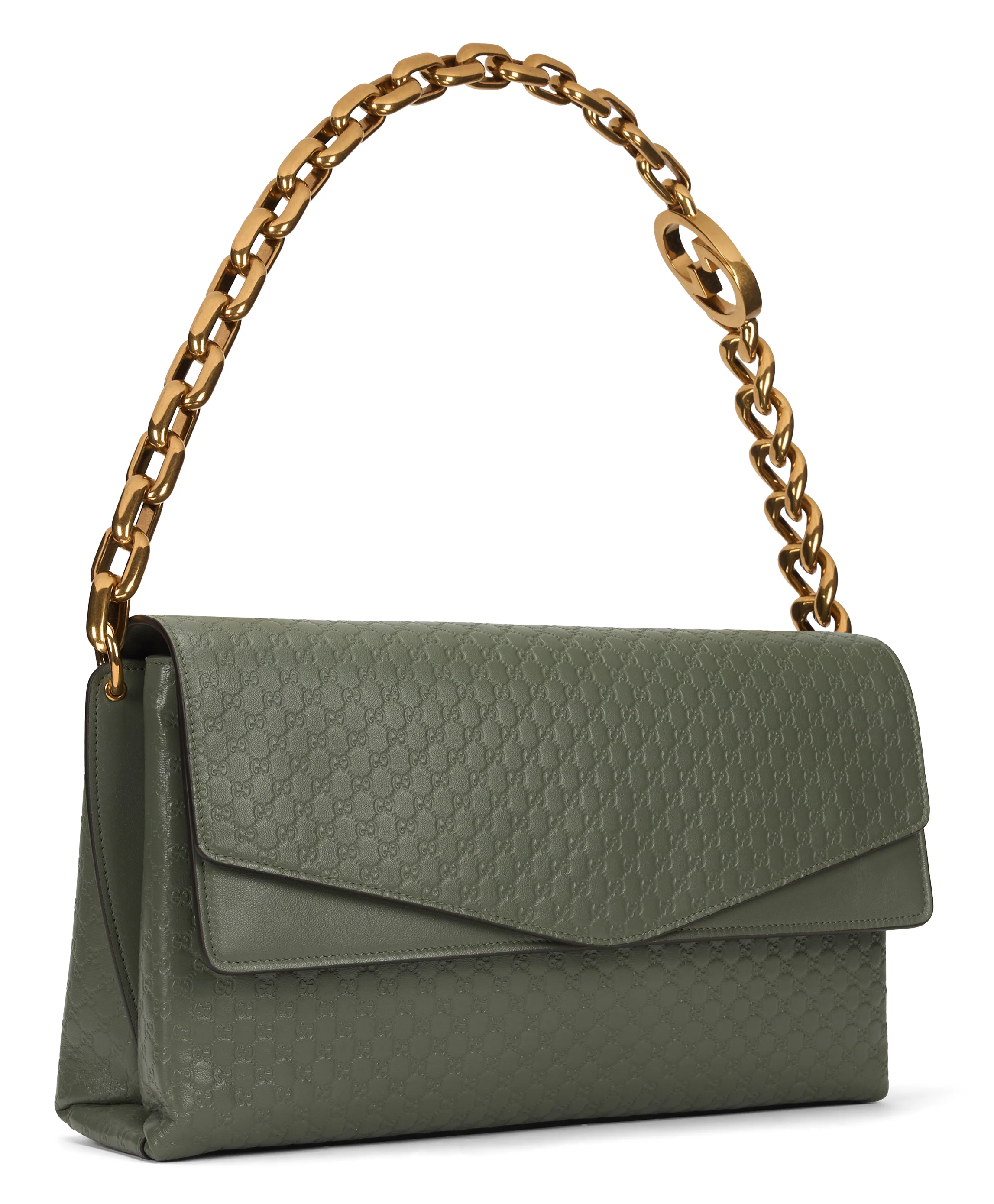 Gucci Leather Handbag with GG Embossed Monogram - 36 cm - Image 3