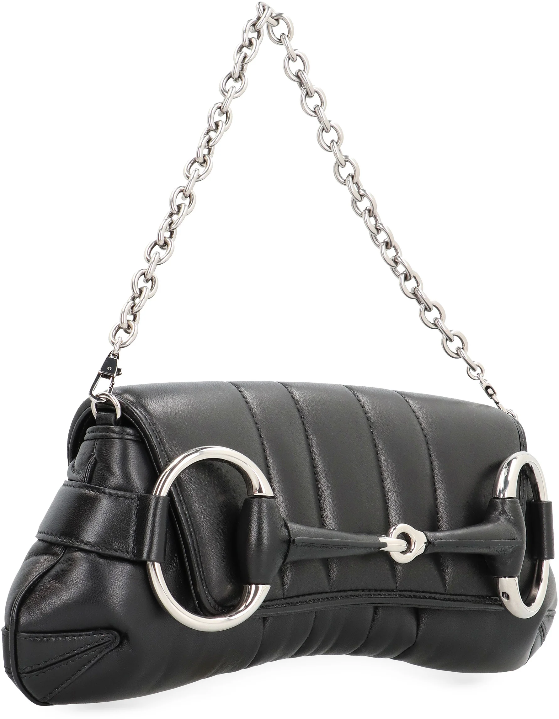 Gucci Quilted Horsebit Chain Media Shoulder Handbag - 38cm - Image 3