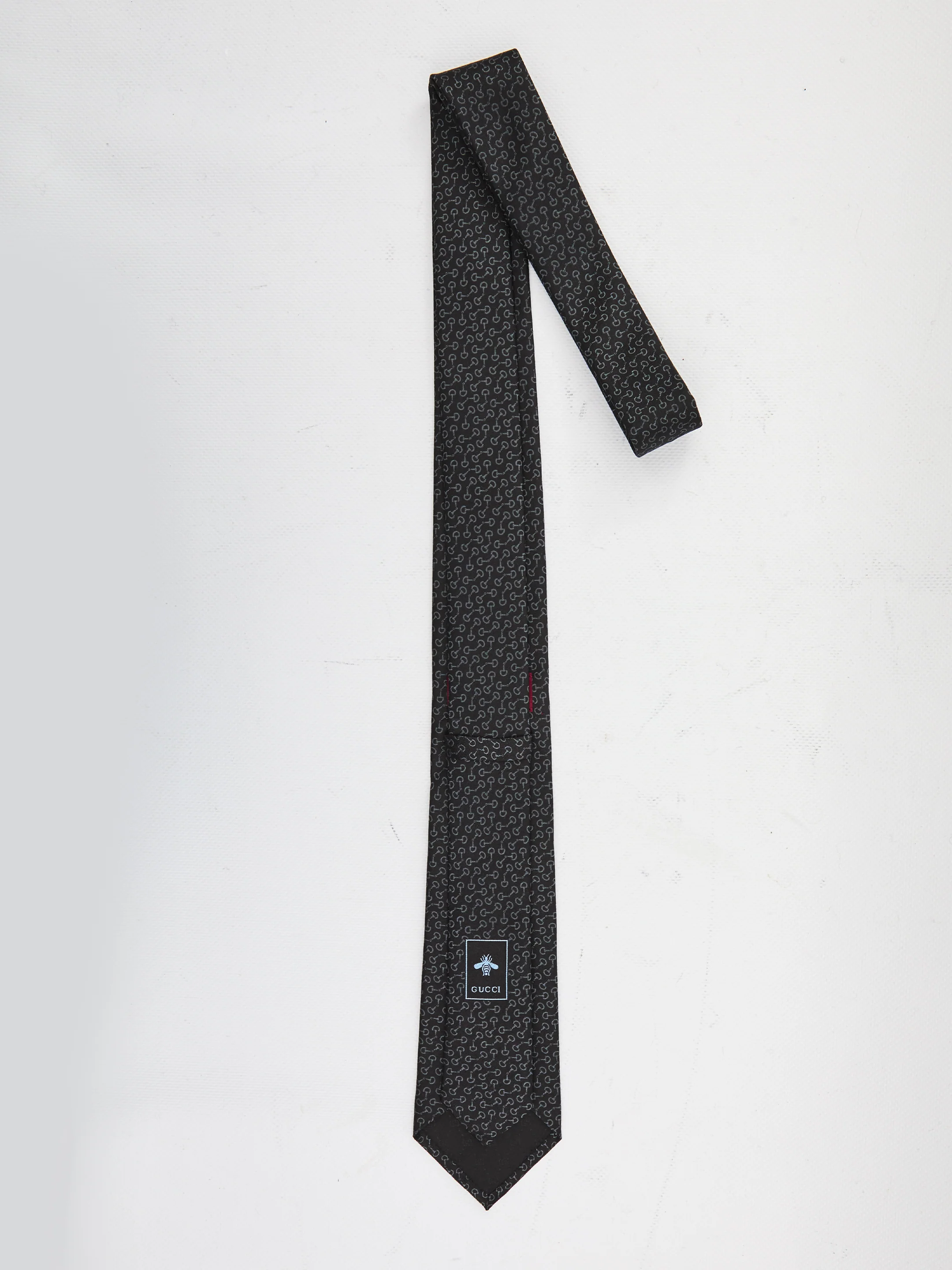 GUCCI Silk Tie with Clamps - Image 2
