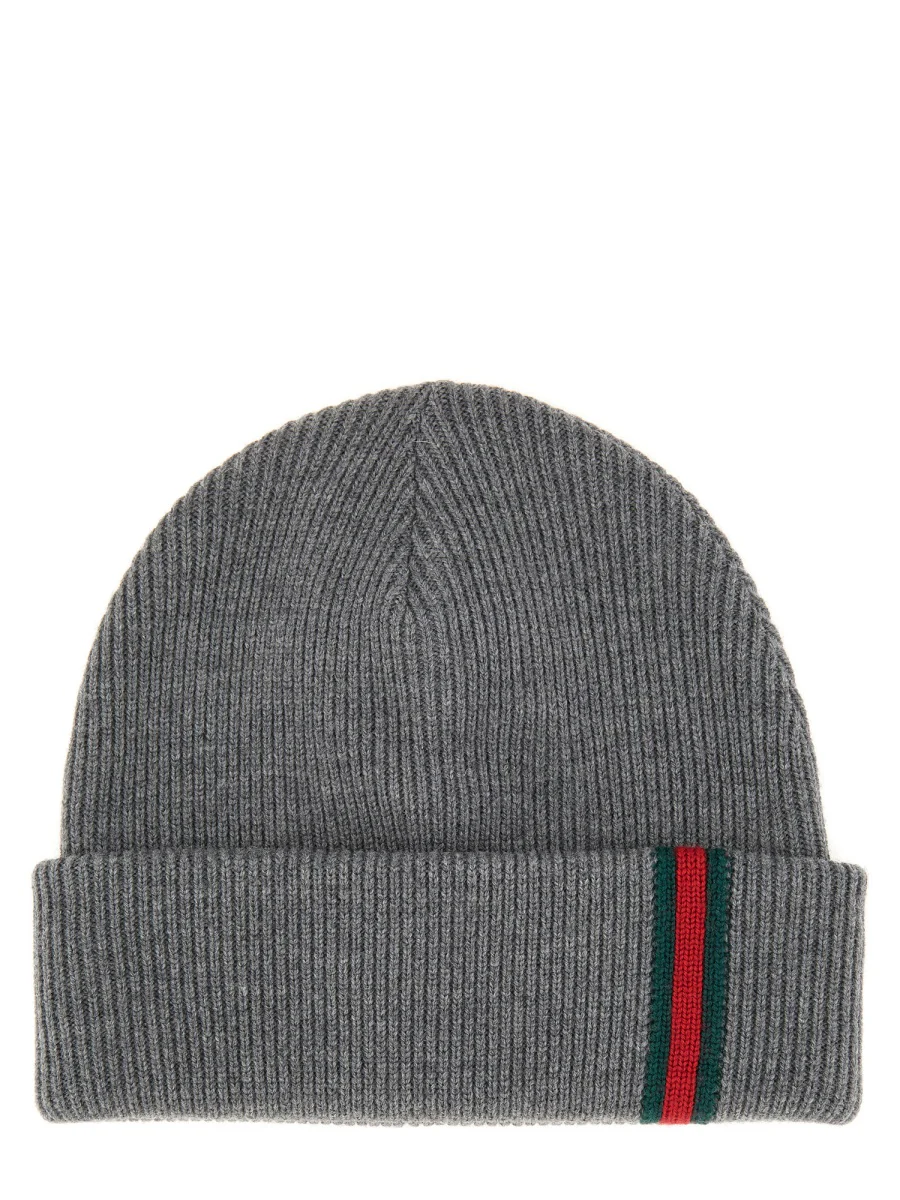 GUCCI Wool Hat with Web - Image 4