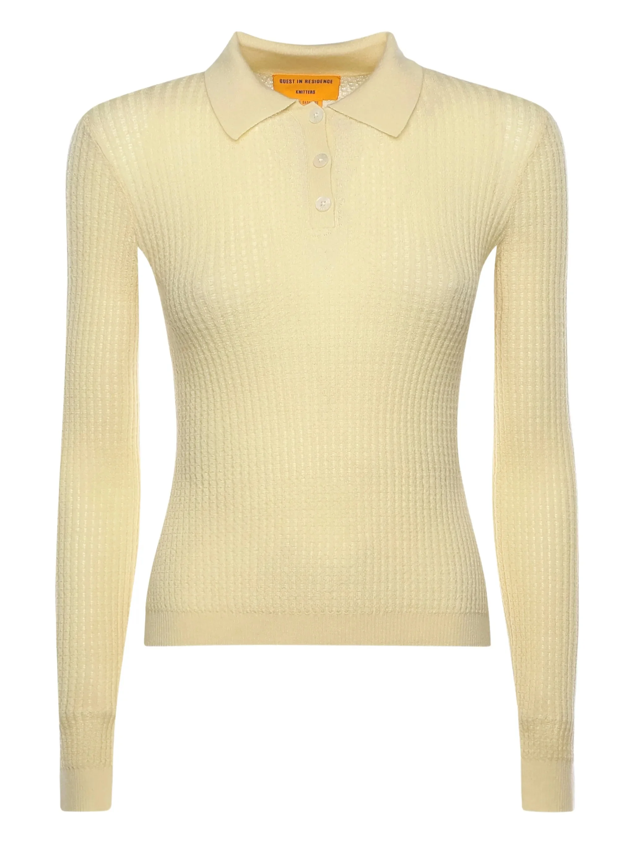 Guest In Residence Cashmere Knit Polo Sweater - Size S