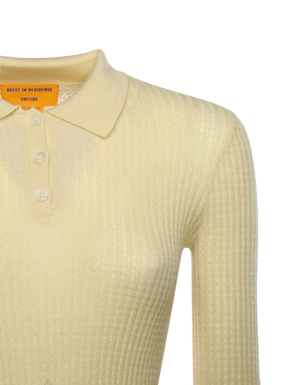Guest In Residence Cashmere Knit Polo Sweater - Size S - Image 3