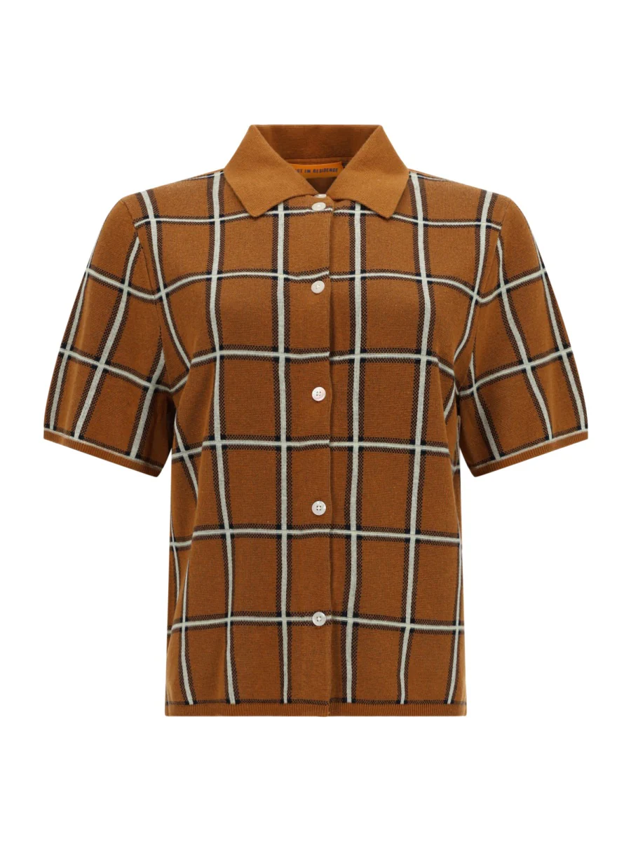 Guest In Residence Women’s Silk-Linen Picnic Plaid Shirt