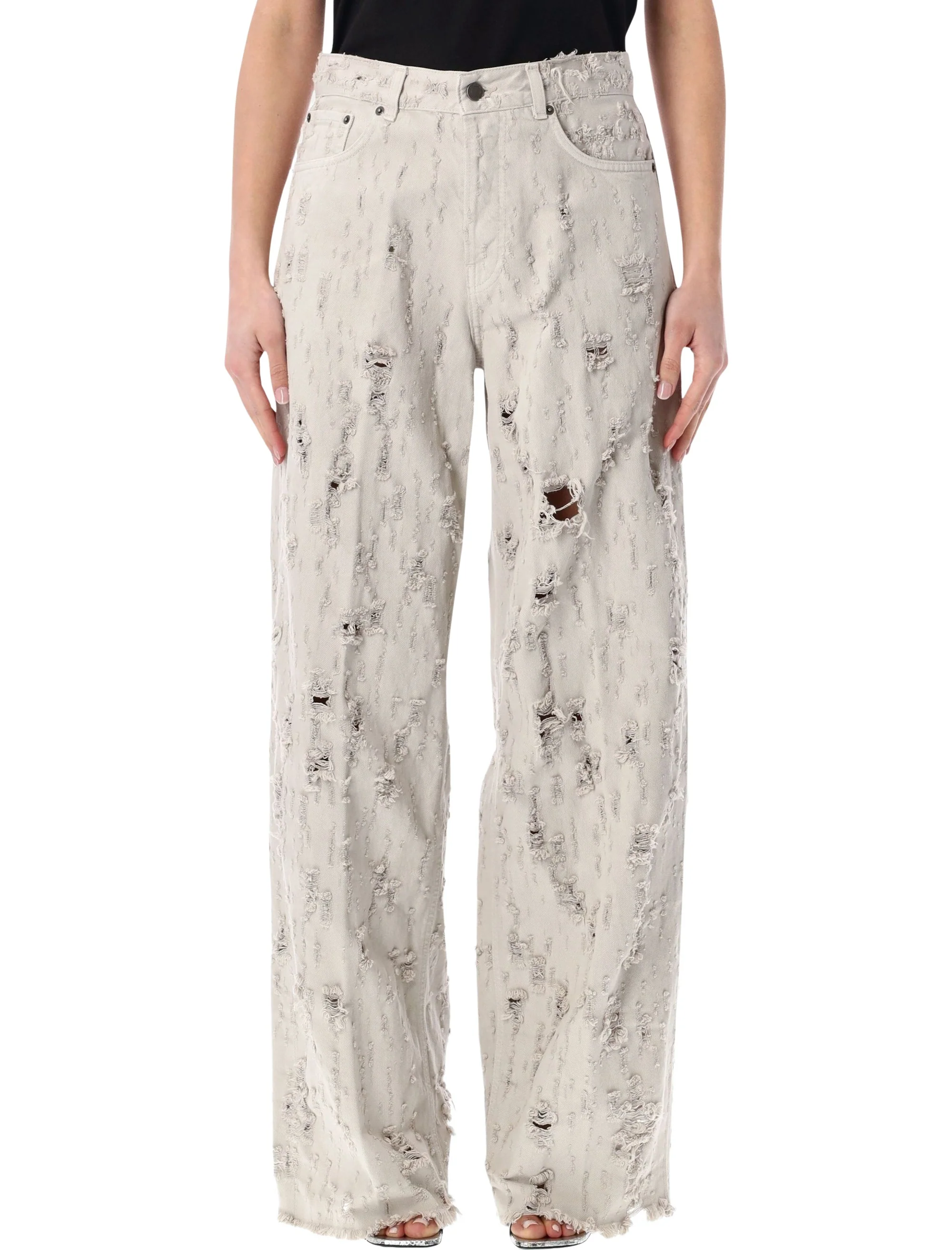 Haikure High-Waist Distressed Jeans