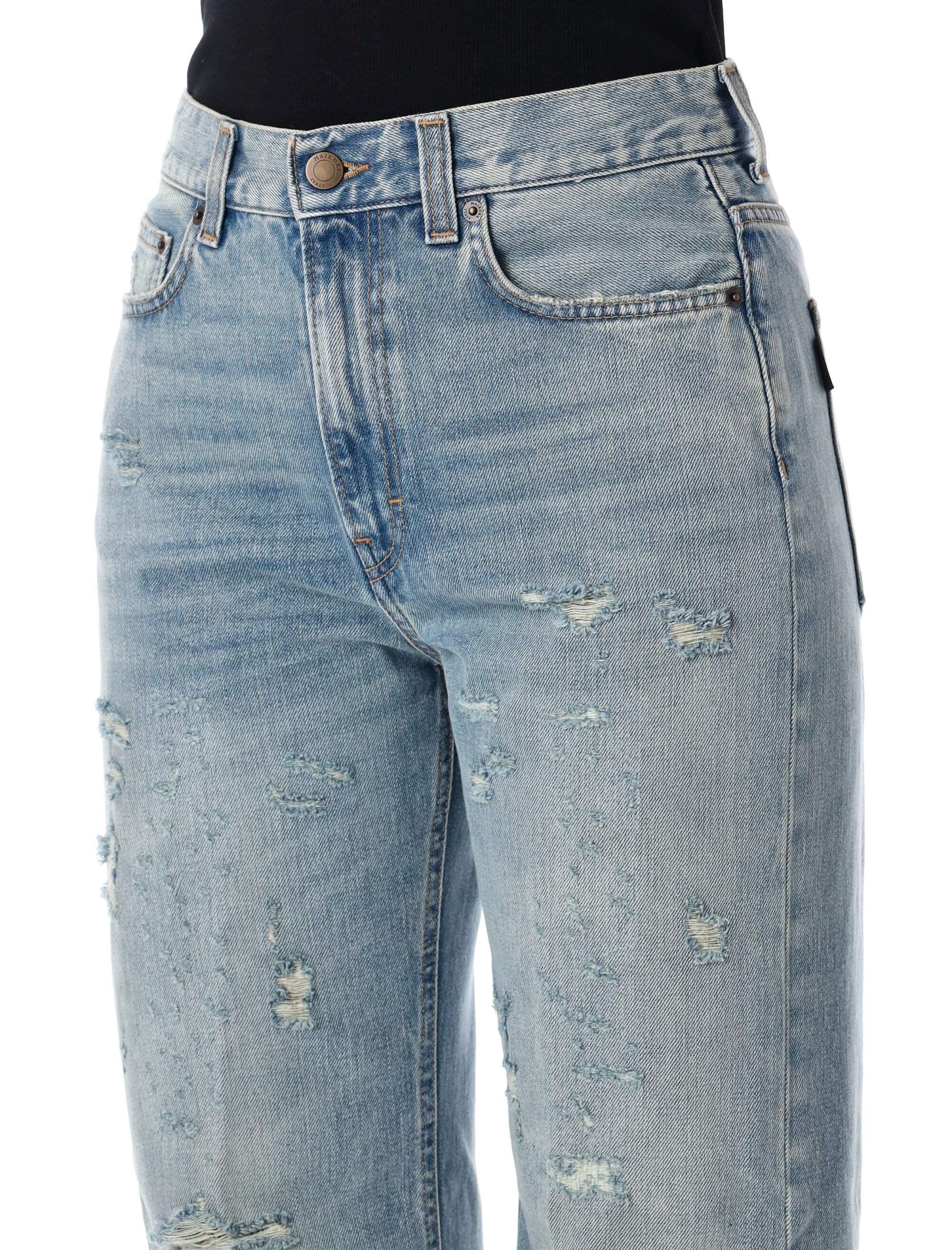 Haikure Relaxed Straight-Leg Distressed Jeans - Size 26 - Image 3