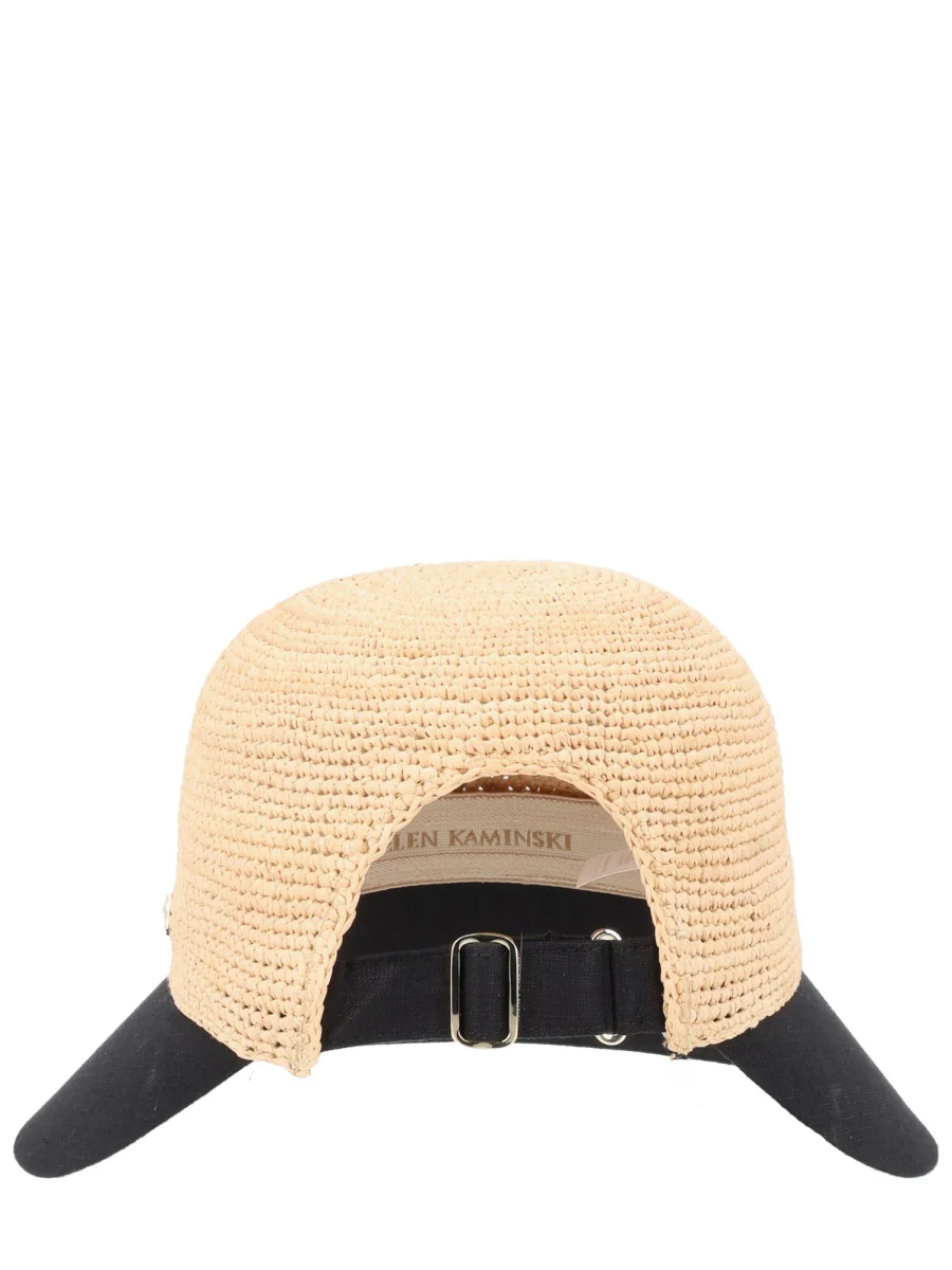 Helen Kaminski Mini Raffia and Linen Hat - Image 3