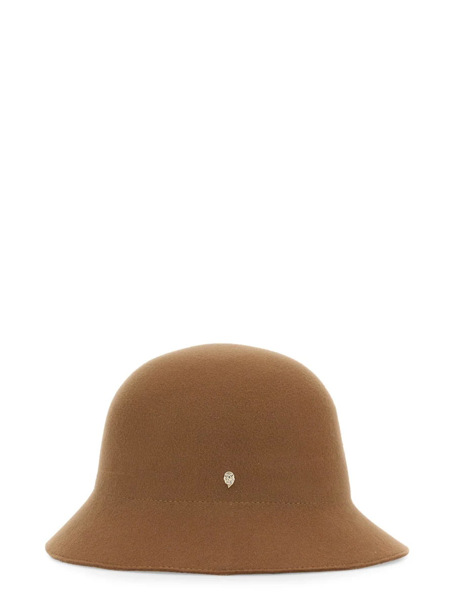 Helen Kaminski Wool Felt Hat with Leather Detail - Image 2