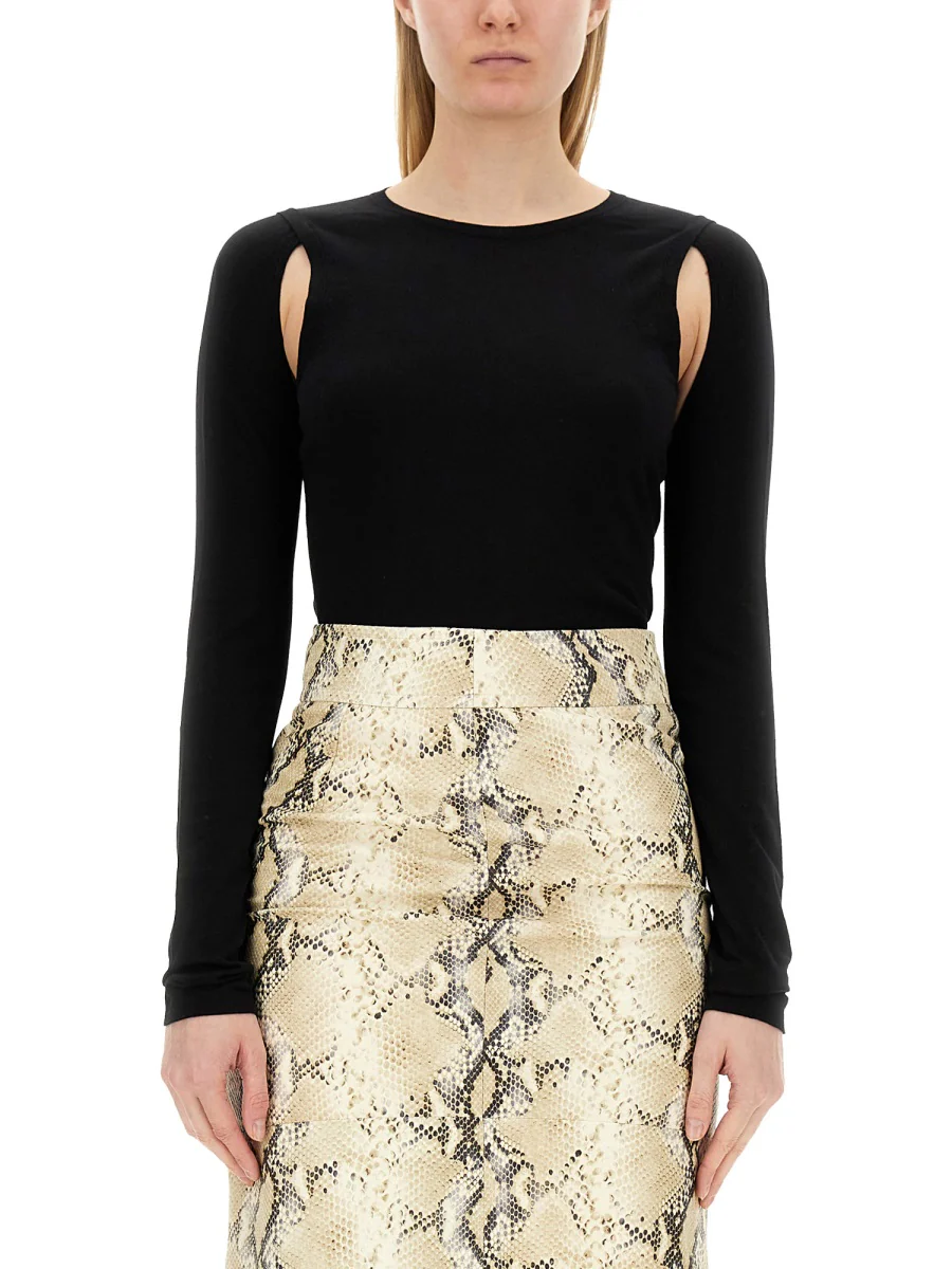 Helmut Lang Cut-Out Cutaway Tee