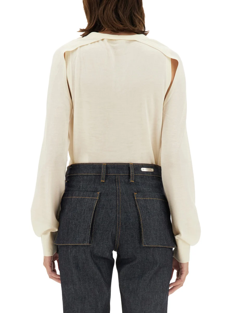 Helmut Lang Luxurious Wool-Silk Blend T-Shirt - Image 3