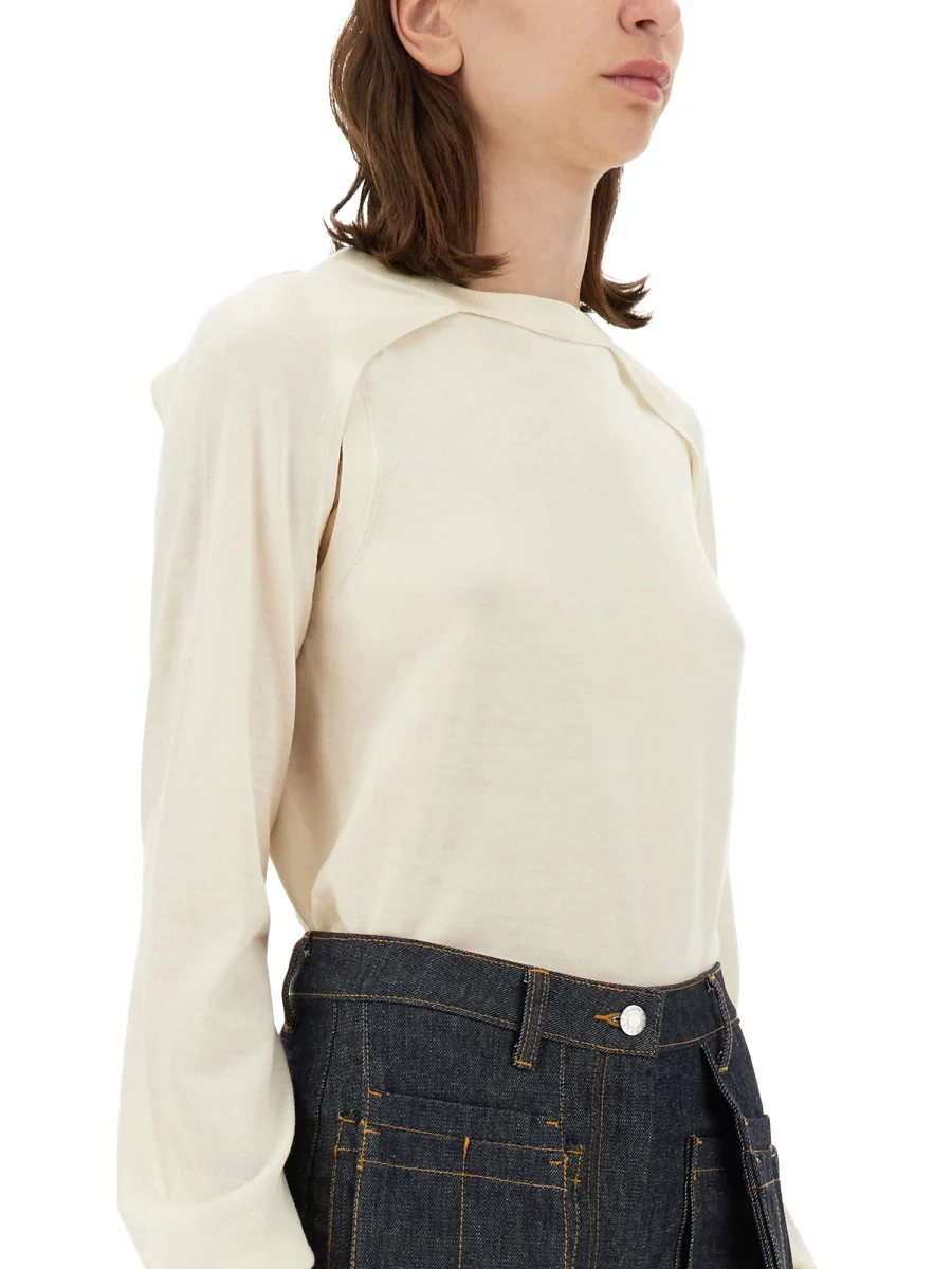 Helmut Lang Luxurious Wool-Silk Blend T-Shirt - Image 4