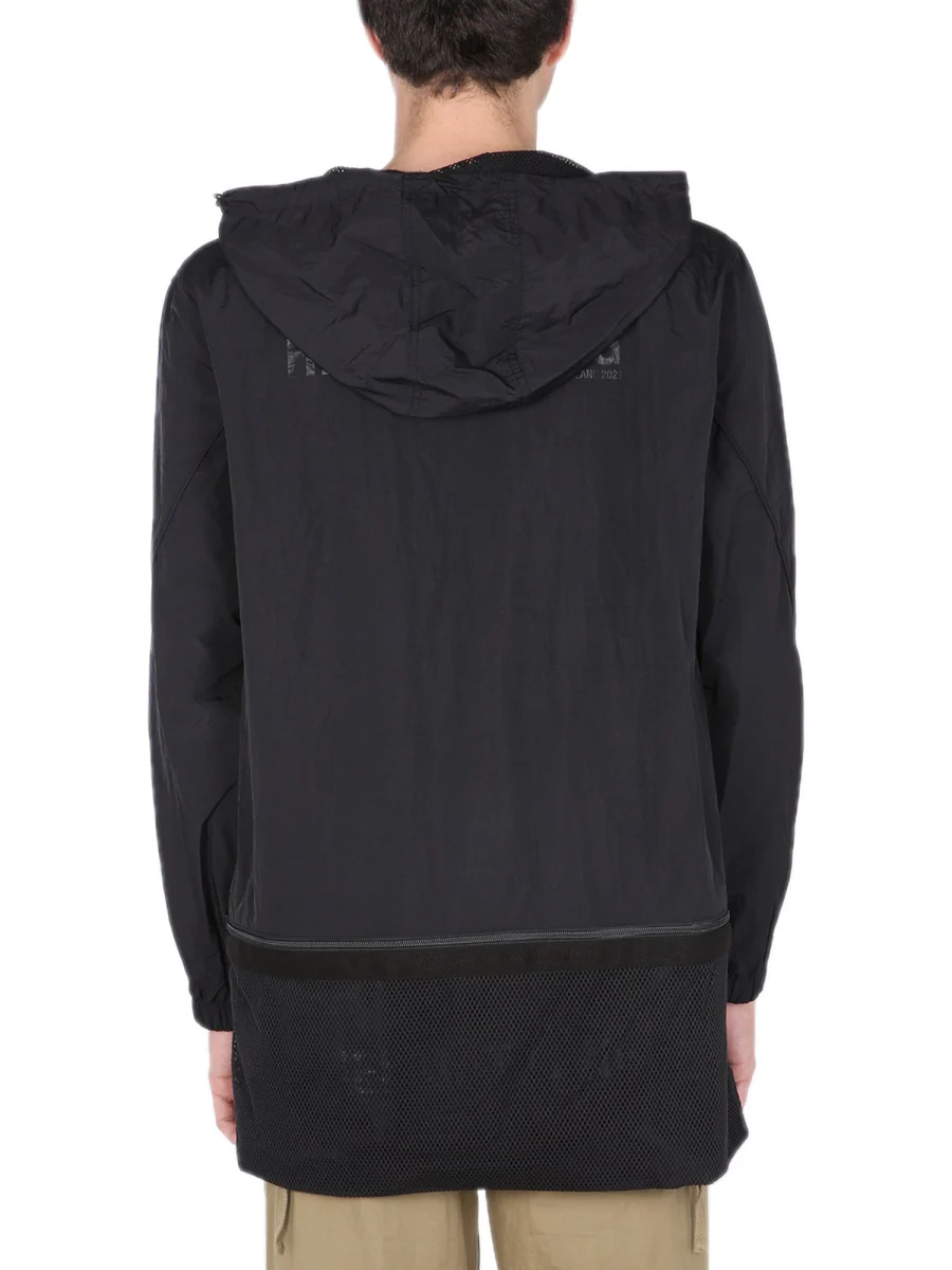 HELMUT LANG Men's Nylon Windbreaker with Hood - FW21 Collection - Image 3