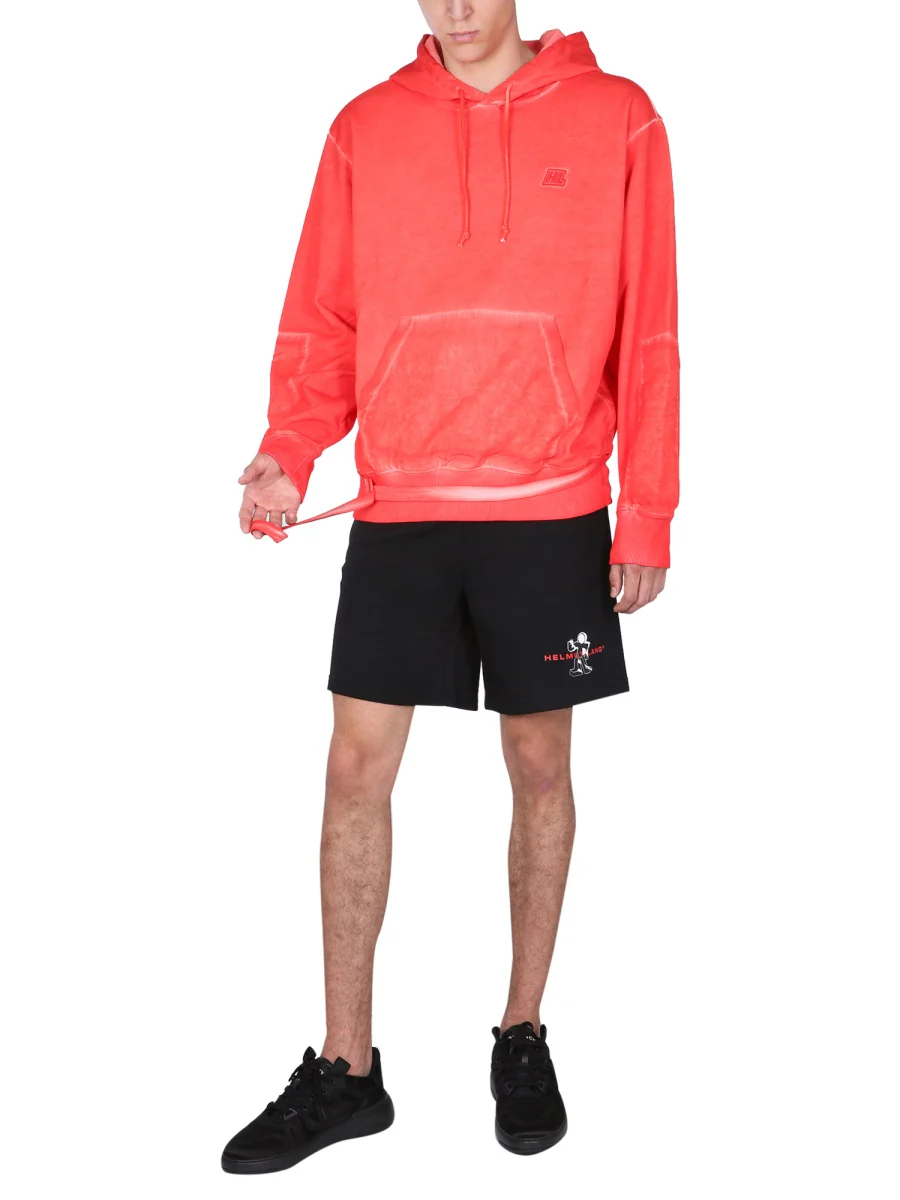 Helmut Lang Military-Inspired Hooded Sweatshirt for Men - Image 2