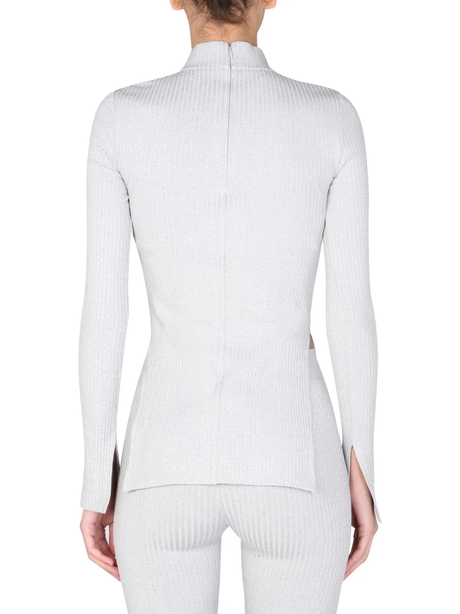 Helmut Lang One Shoulder Cut Out T-Shirt - Women's - Image 3