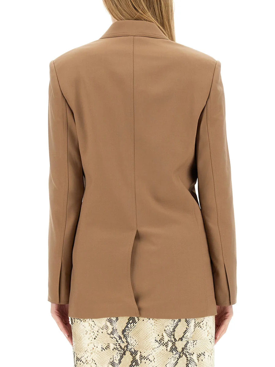 HELMUT LANG SINGLE-DOUBLE BREASTED WOOL-BLEND TWILL BLAZER - Image 3
