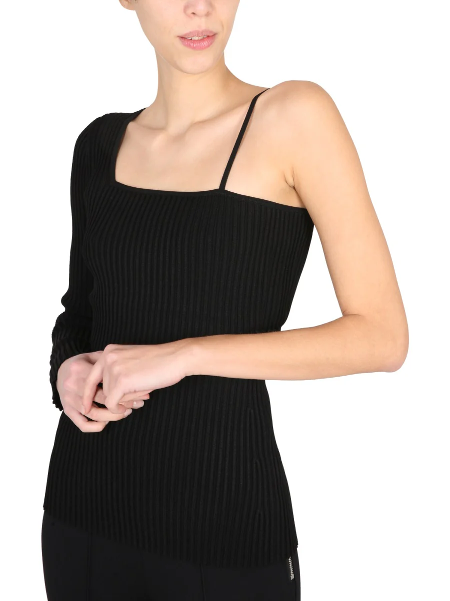 HELMUT LANG Single-sleeve Design Top - Image 4