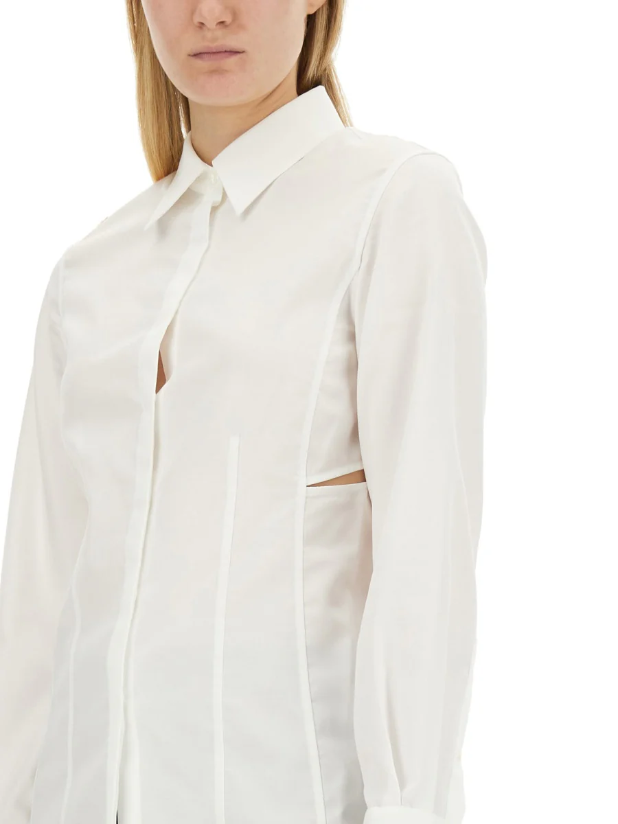 HELMUT LANG Slim Fit Cotton Poplin Shirt - Image 4