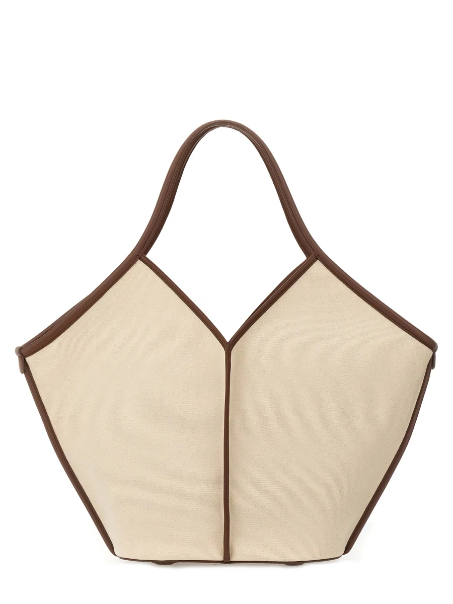 HEREU CALELLA - Leather-trimmed Organic Cotton Tote Bag