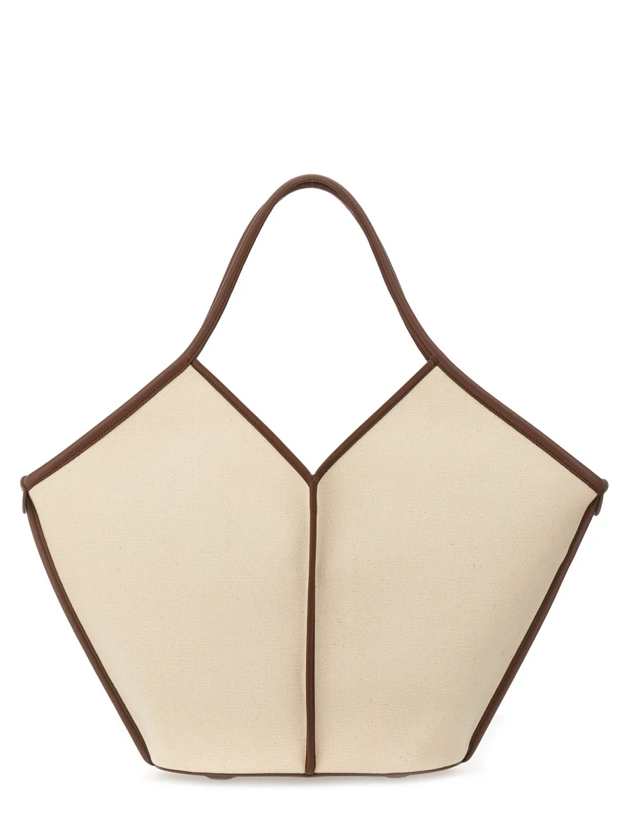 HEREU CALELLA - Leather-trimmed Organic Cotton Tote Bag - Image 6