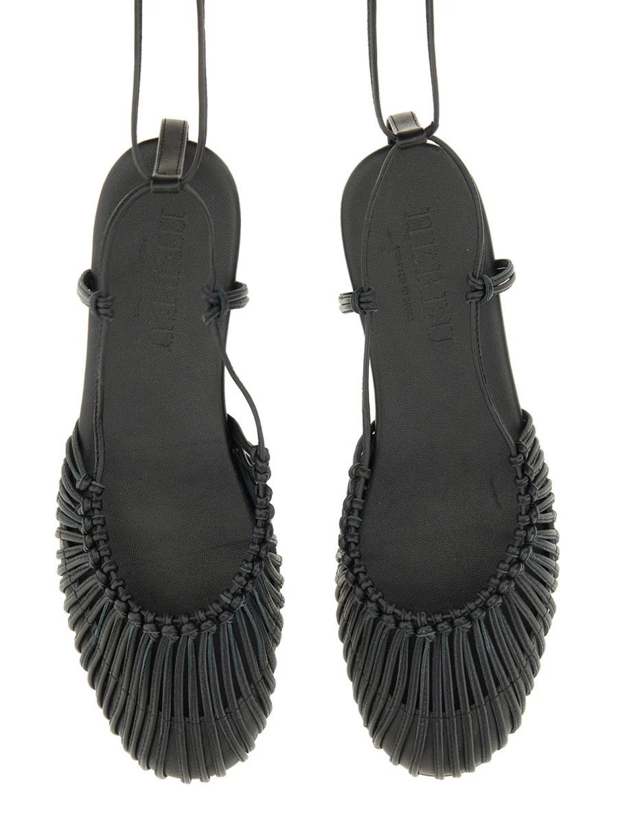 HEREU Mantera Knotted Leather Sandals - Image 3