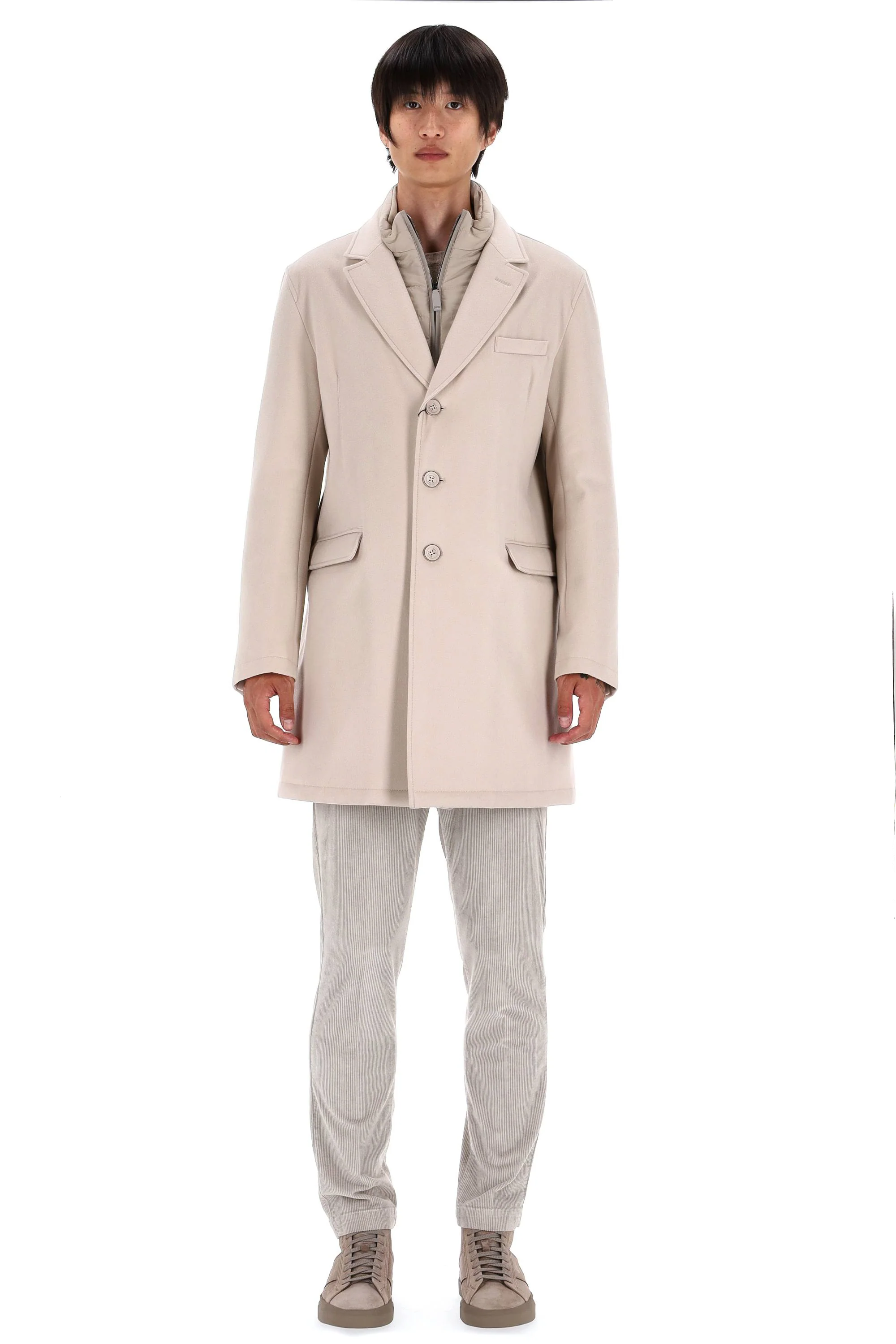 Herno Lightweight Natural Fabric Coat for Men - FW24 Collection - Image 2