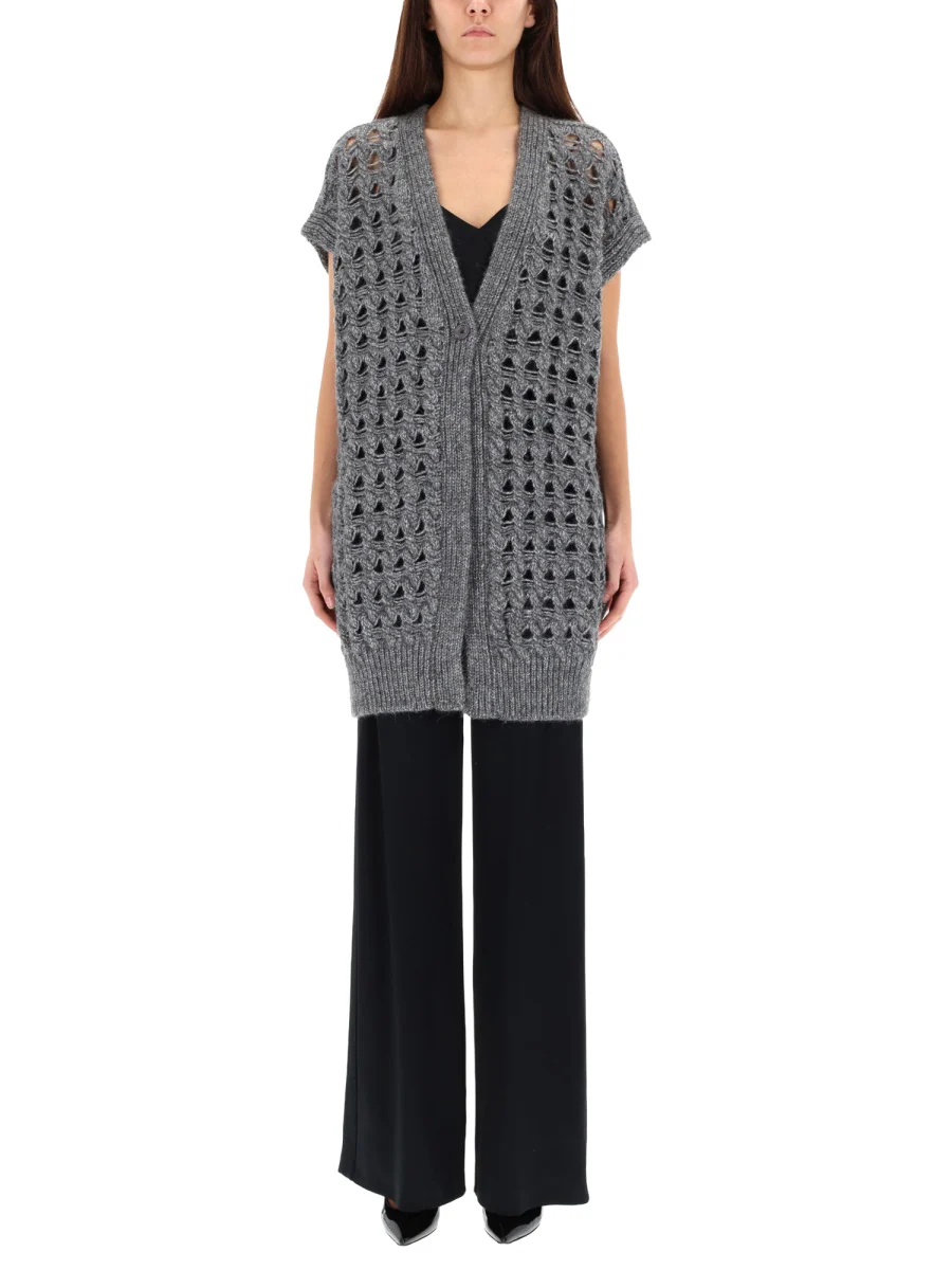 HERNO Long Sleeveless Cardigan