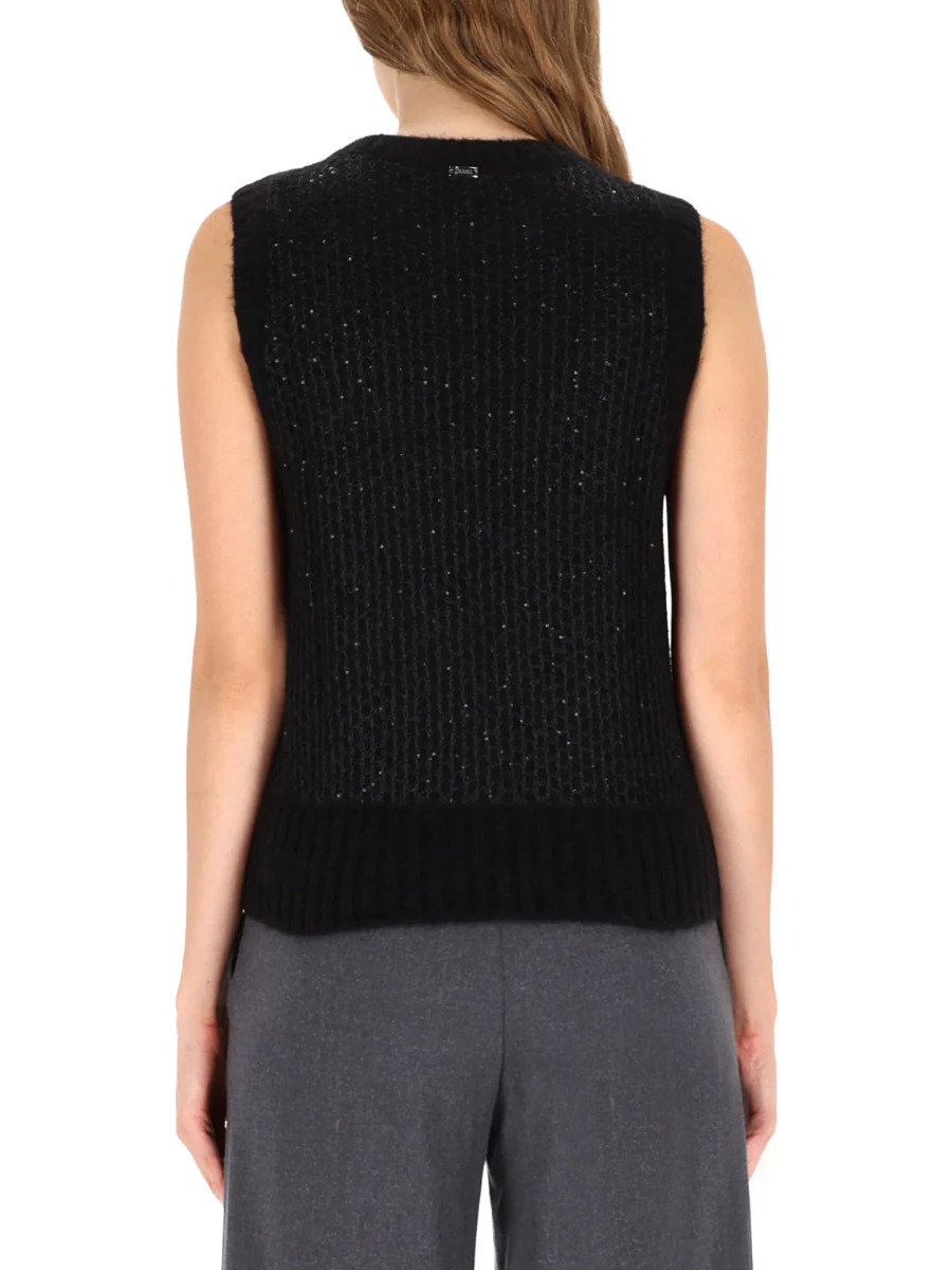 HERNO Metallic Effect Sequined Vest - Image 2