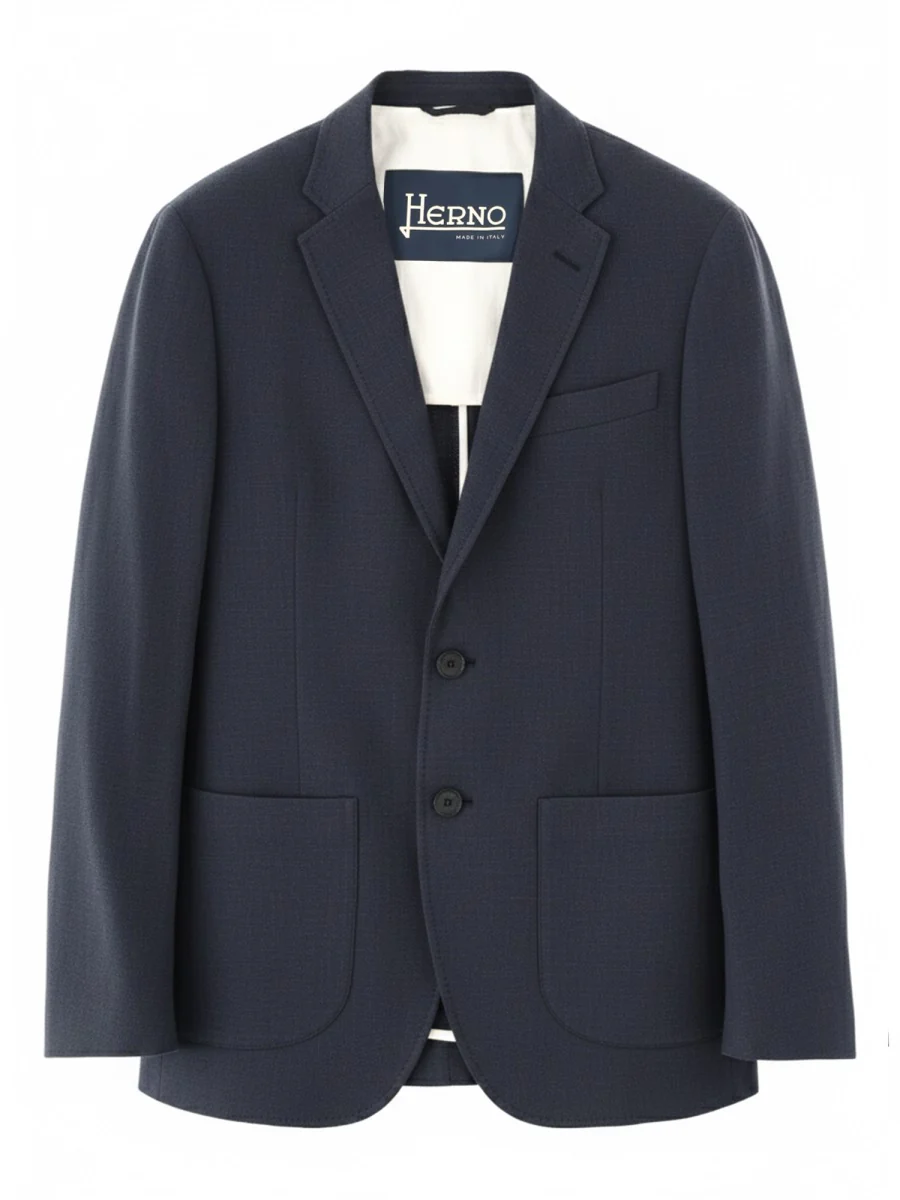 HERNO Single-breasted Linen Jacket