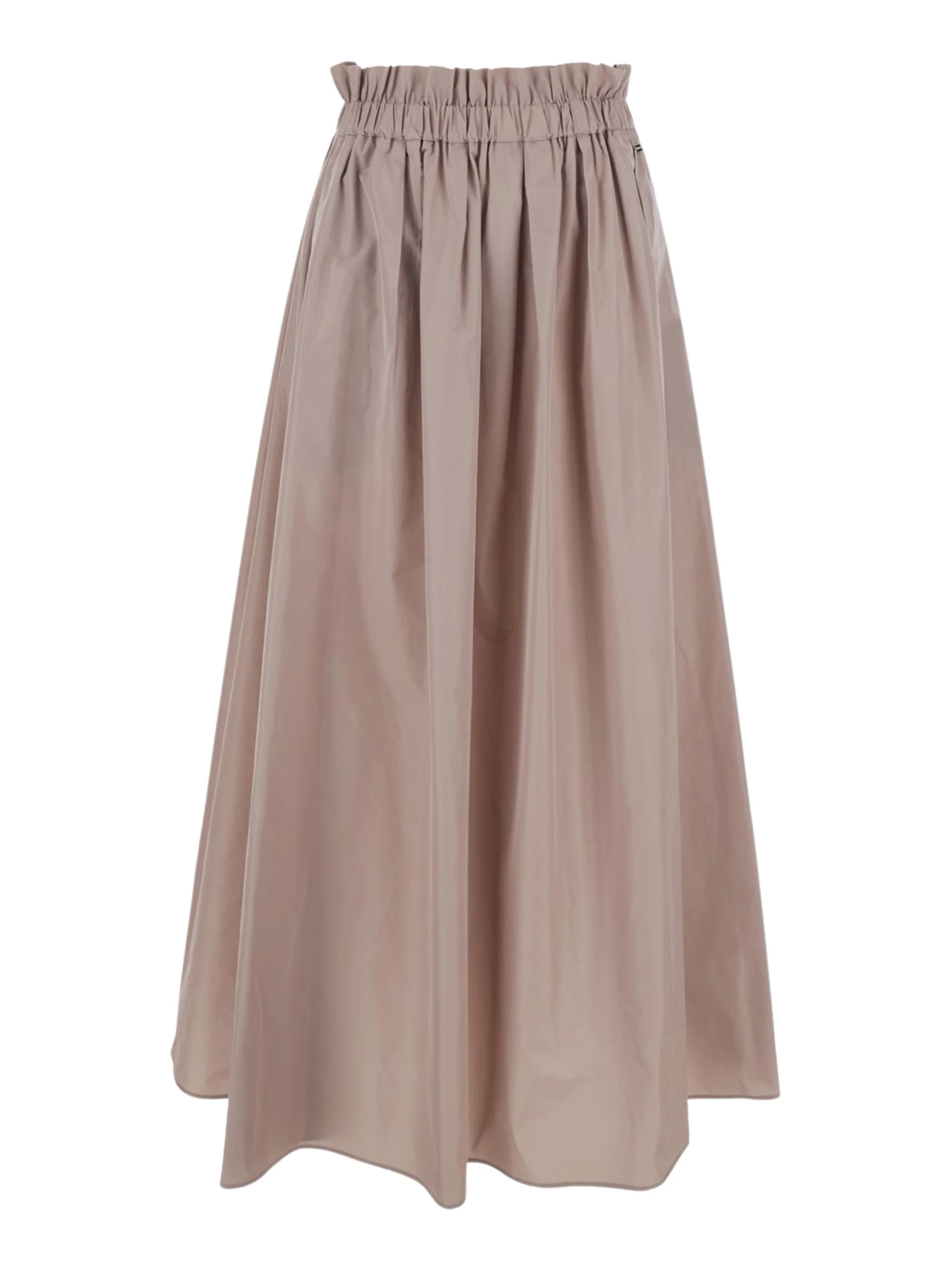 Herno Skirt with Elastic Waist and Logo Plate on the Side in Tech Fabric for Women
