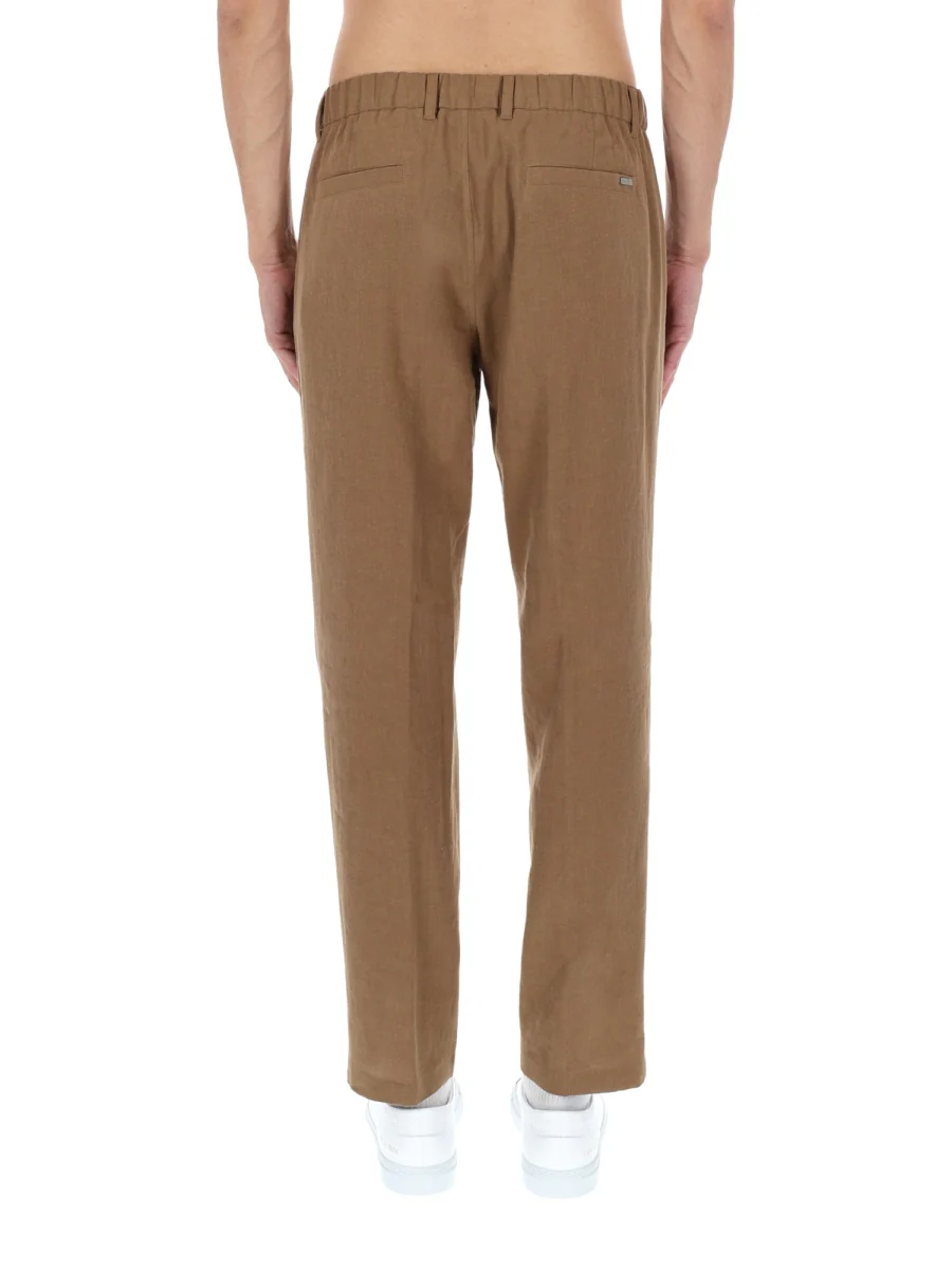 Herno Tailored Linen Trousers - Size L - Image 4