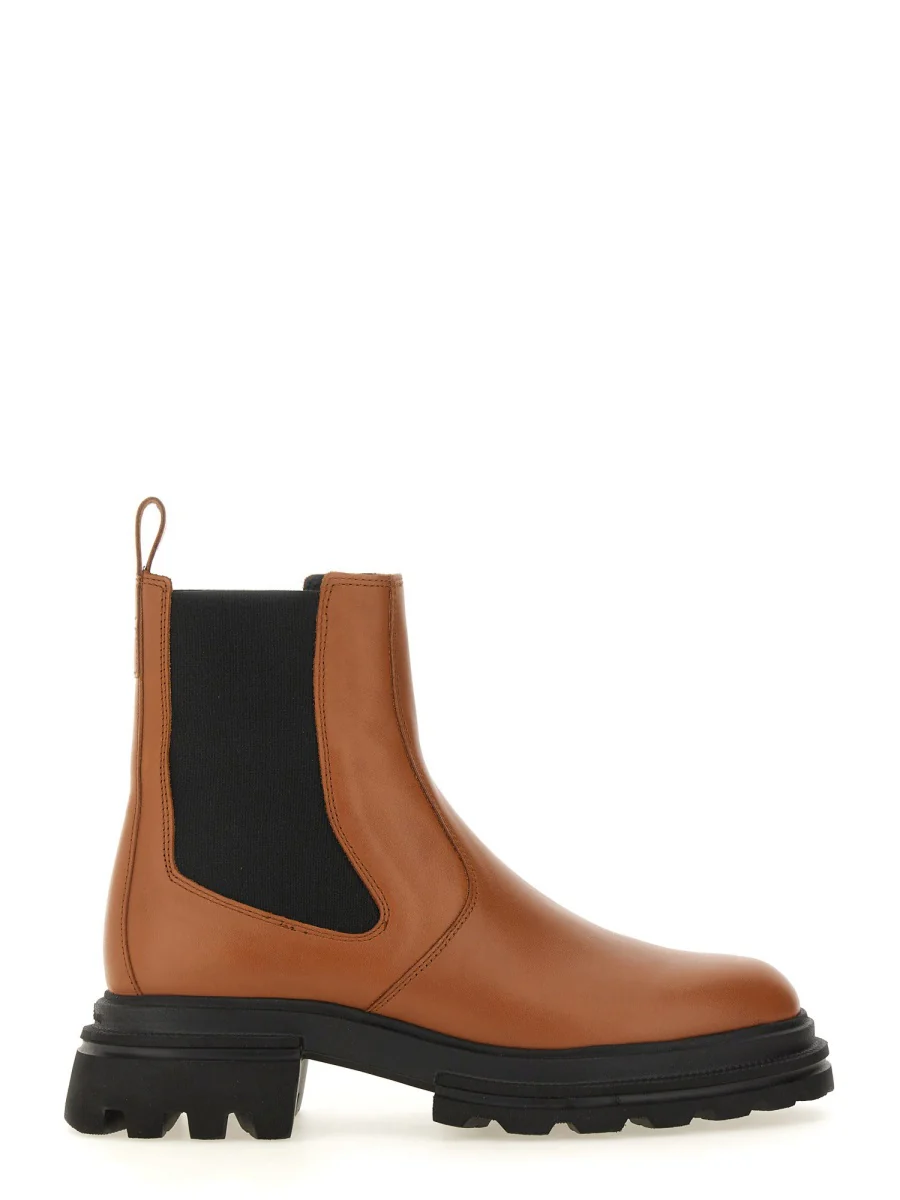 HOGAN Leather Chelsea Ankle Boots
