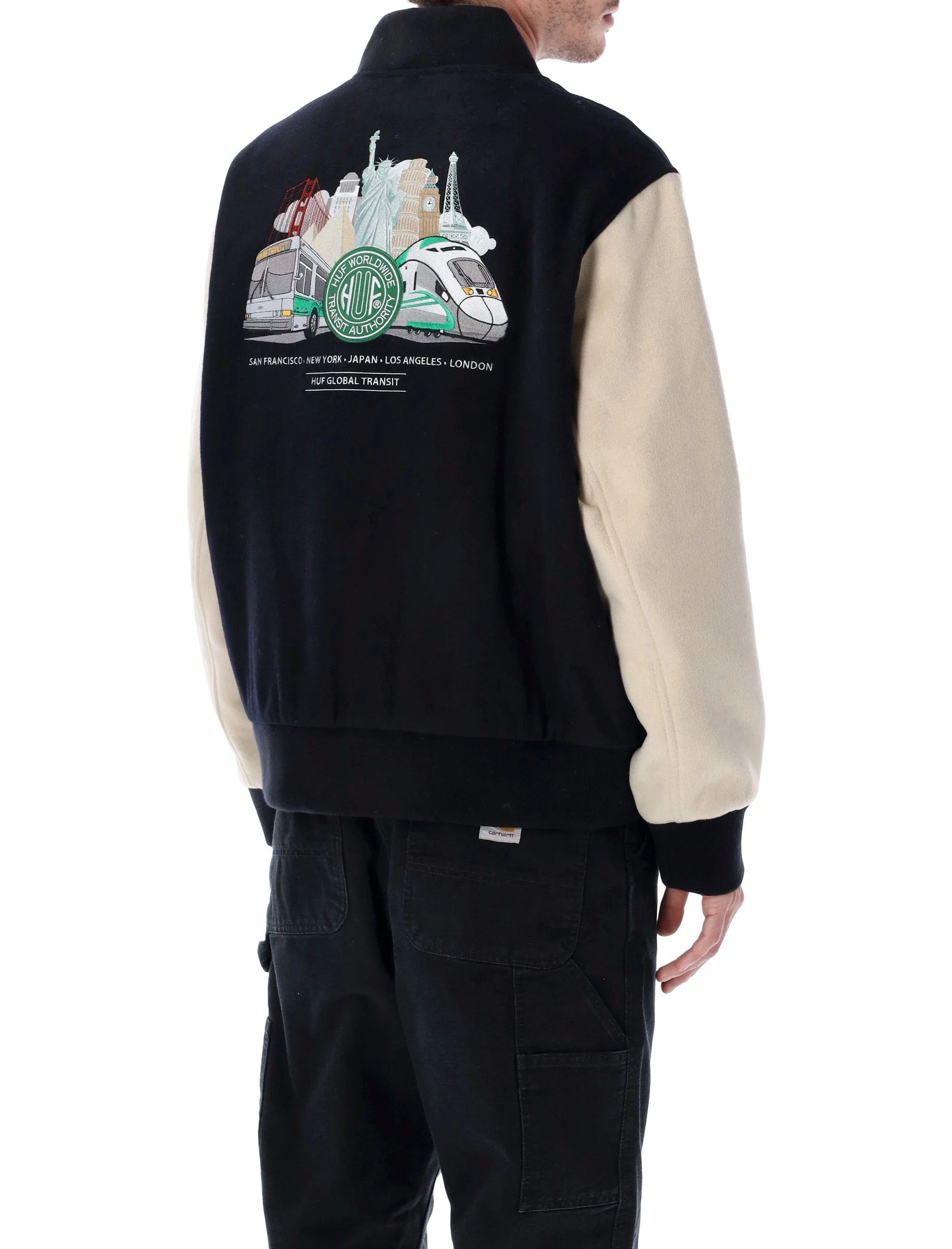 Huf Global Transit Varsity Jacket - Size L - Image 2