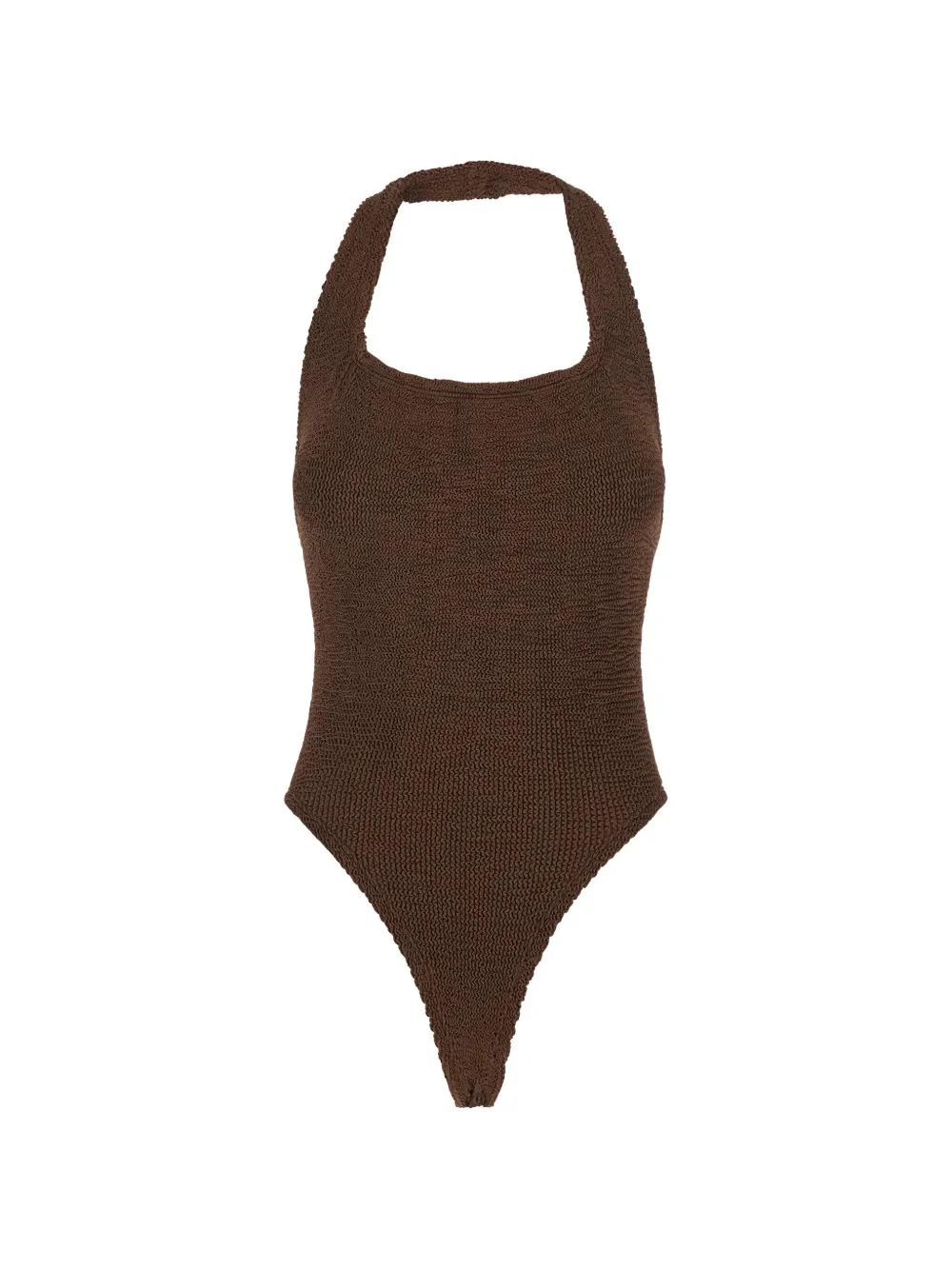 Hunza Crinkled Halterneck Mini Dress with Low Back