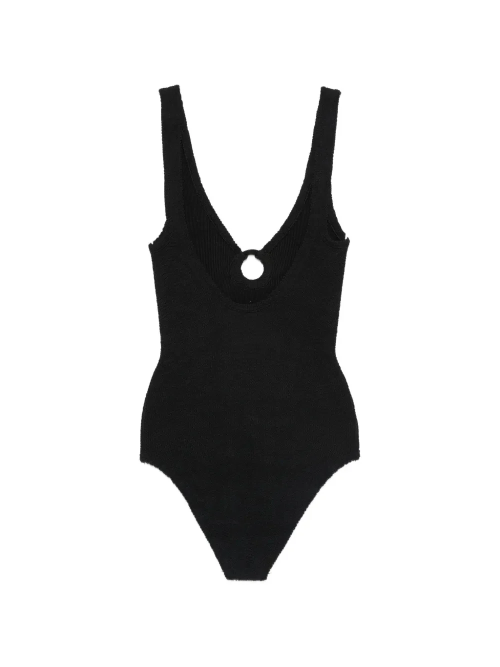 Hunza Scoop Neck High-Leg Cut Ring Detail Mini Bodysuit - Image 2