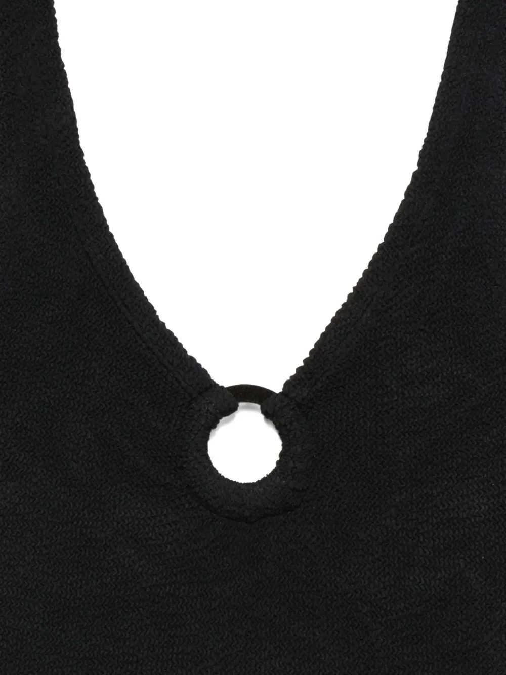 Hunza Scoop Neck High-Leg Cut Ring Detail Mini Bodysuit - Image 3