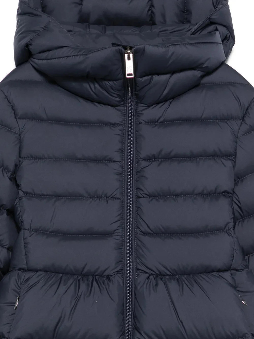 Il Gufo Girls' Long Hooded Down Jacket with Zip Closure - Image 3