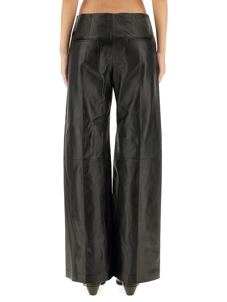 ISABEL MARANT Ciara High-rise Leather Wide-leg Pants - Image 3