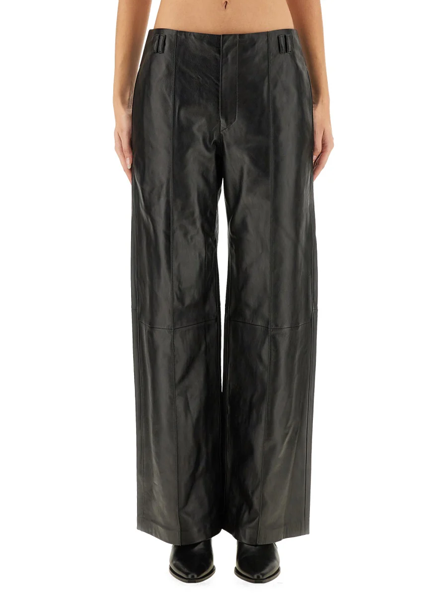 ISABEL MARANT Ciara High-rise Leather Wide-leg Pants - Image 5