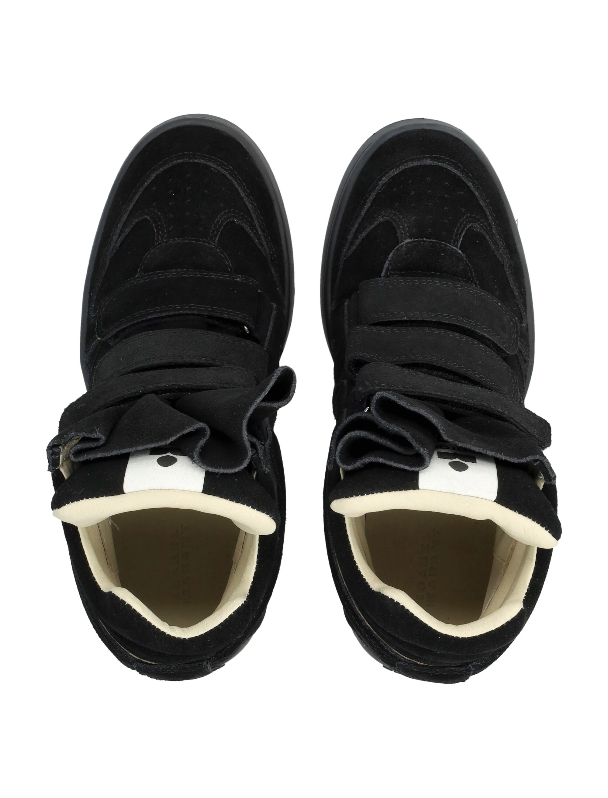 Isabel Marant High-Top Wedge Sneakers with Velcro Straps - 5 cm Heel Height - Image 2