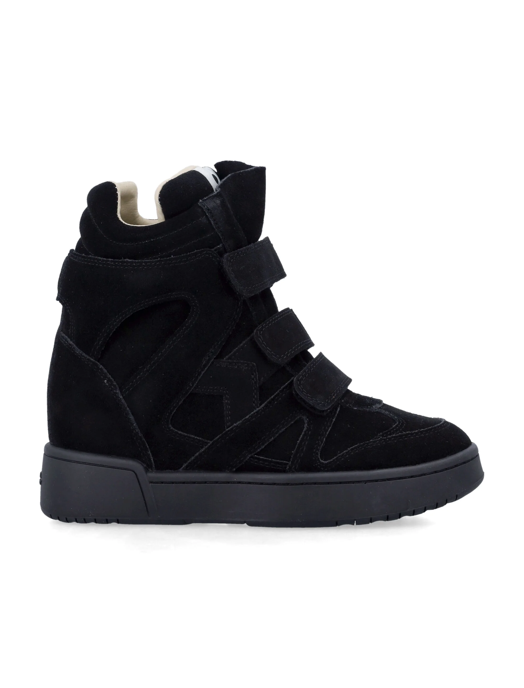 Isabel Marant High-Top Wedge Sneakers with Velcro Straps - 5 cm Heel Height - Image 5