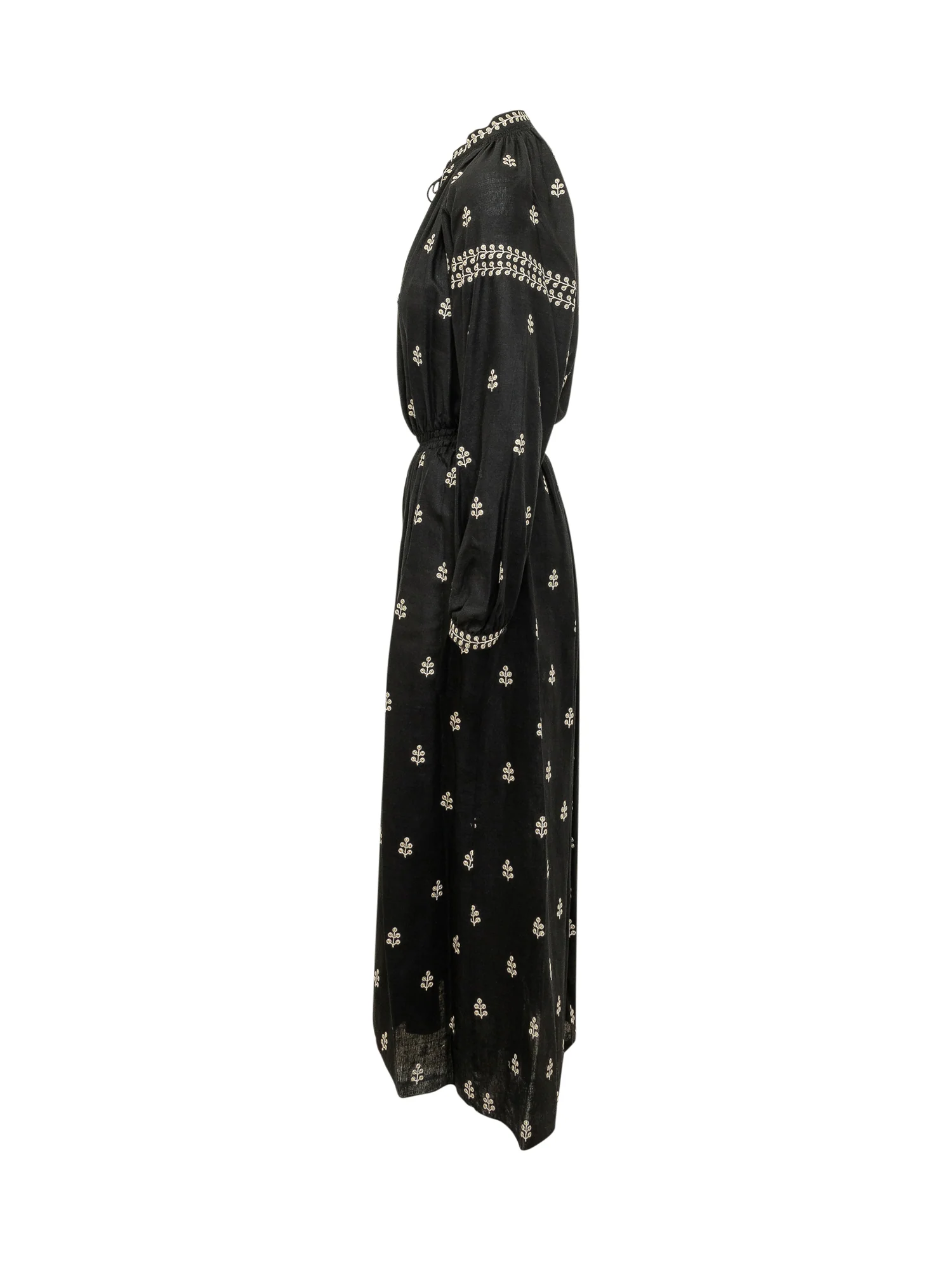 Isabel Marant Luxe Mini Suit with Embroidered Accents and Gathered Waist - Image 3