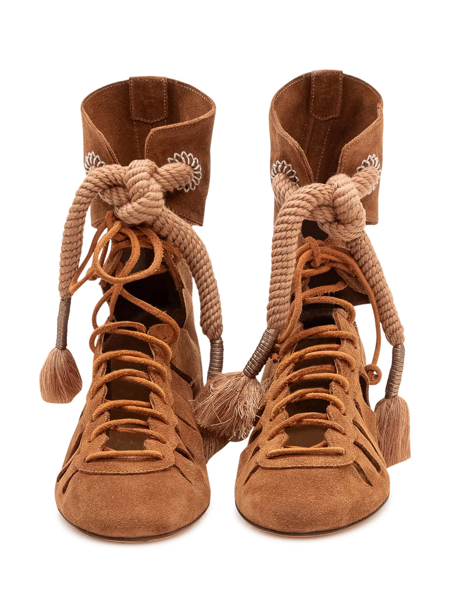 Isabel Marant Mini Ankle Boots with Fringe and Decorative Elements - Image 2