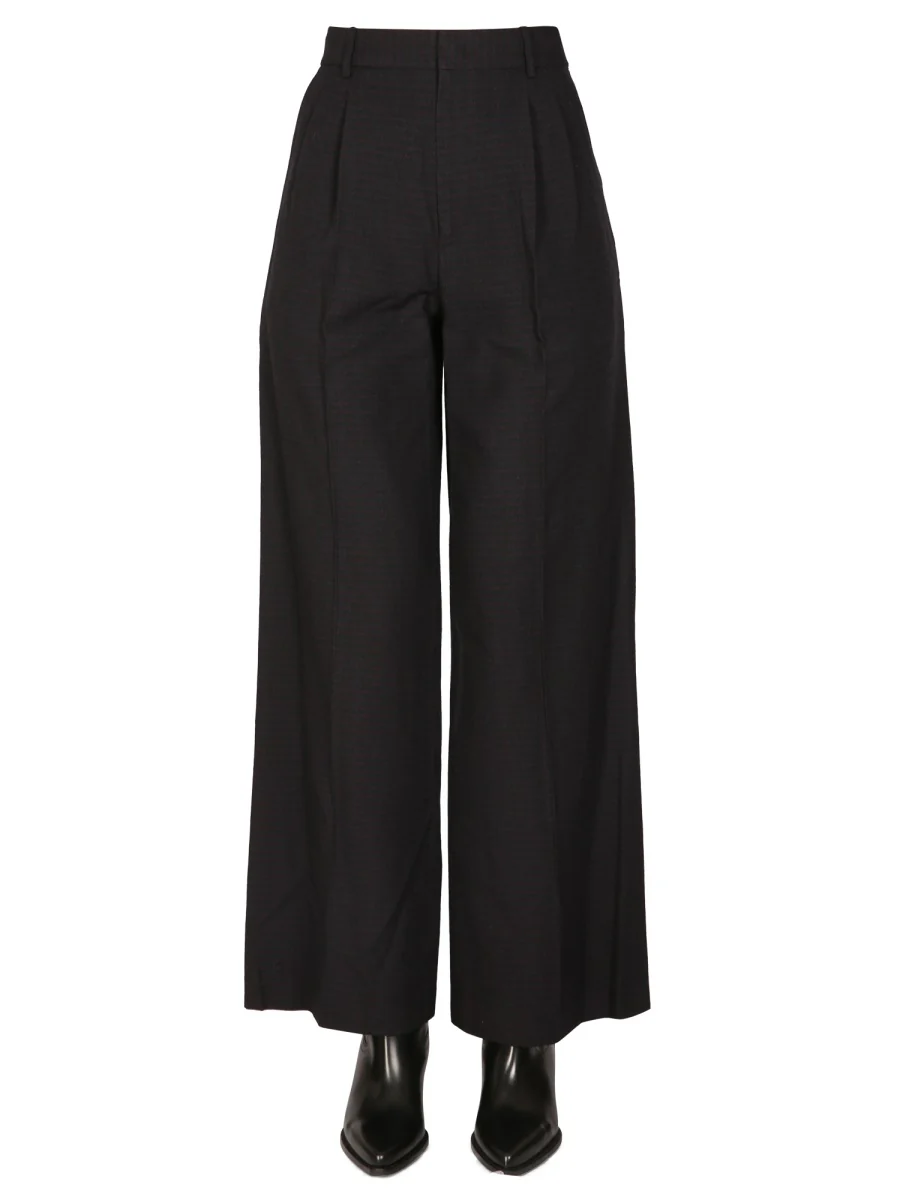 Isabel Marant Women's Elegant Trousers with Button and Hook Closure