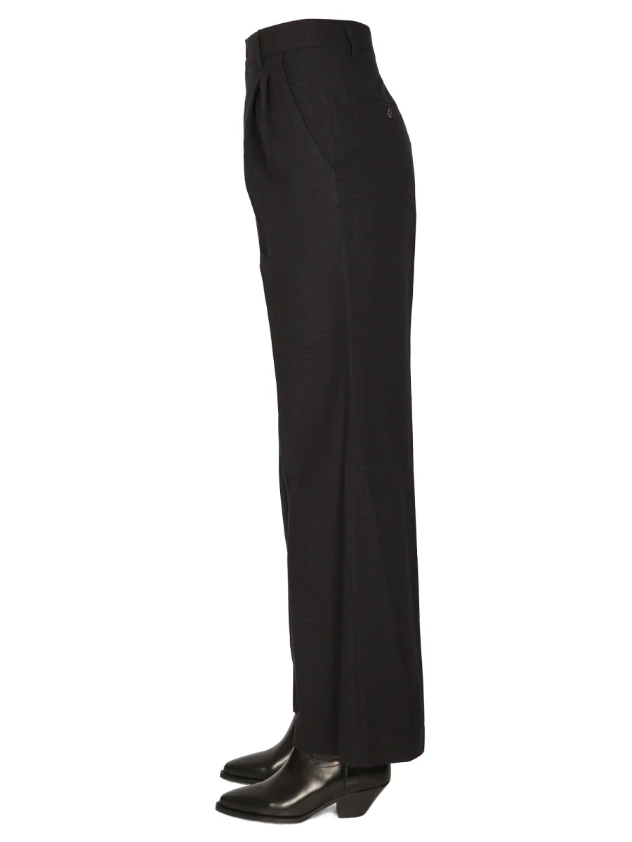 Isabel Marant Women's Elegant Trousers with Button and Hook Closure - Image 3