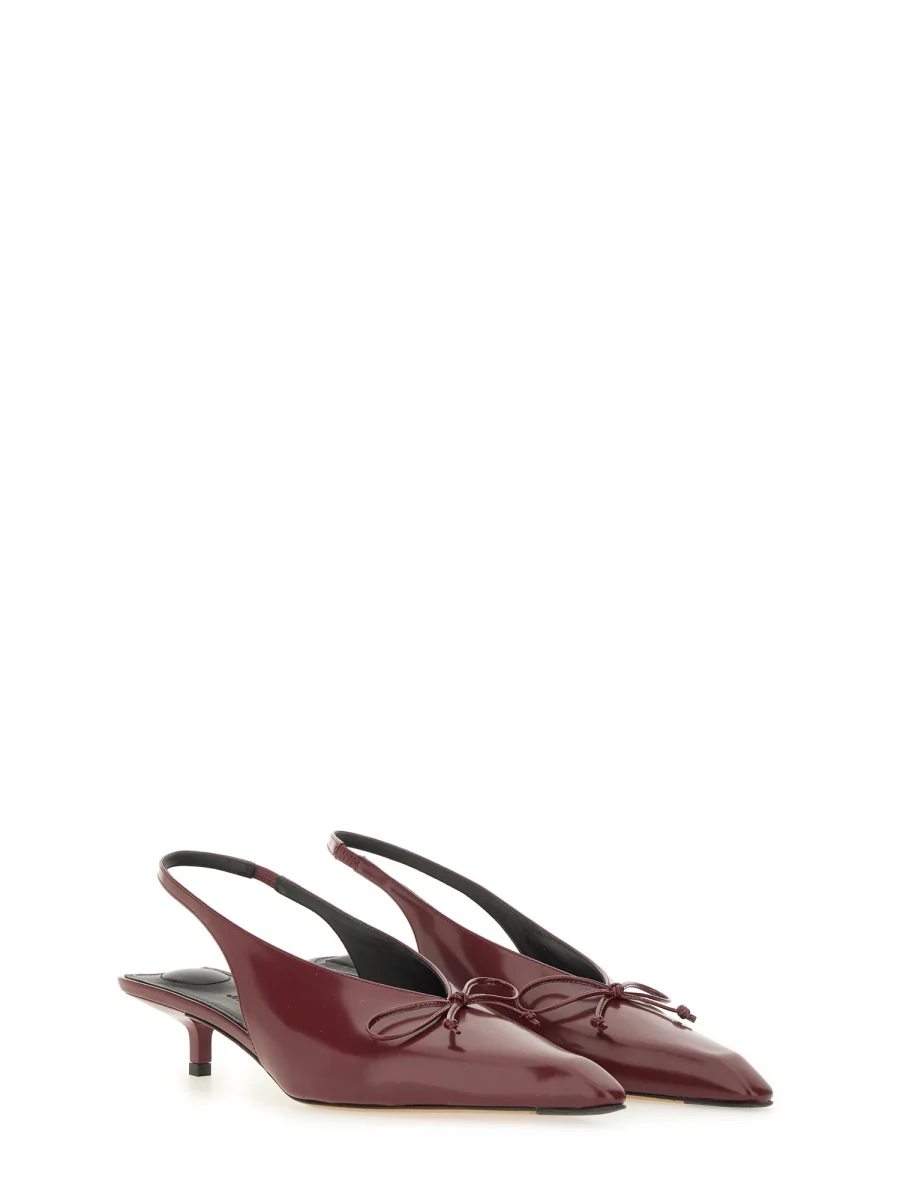 JACQUEMUS Cubisto Bow-detailed Leather Slingback Pumps - Image 2