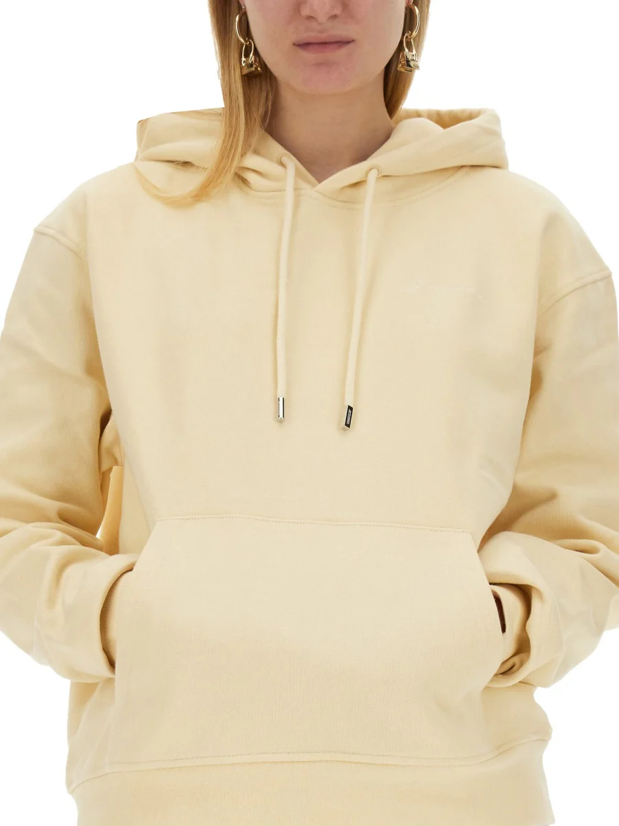 JACQUEMUS Logo-embroidered Cotton Hoodie - Image 3