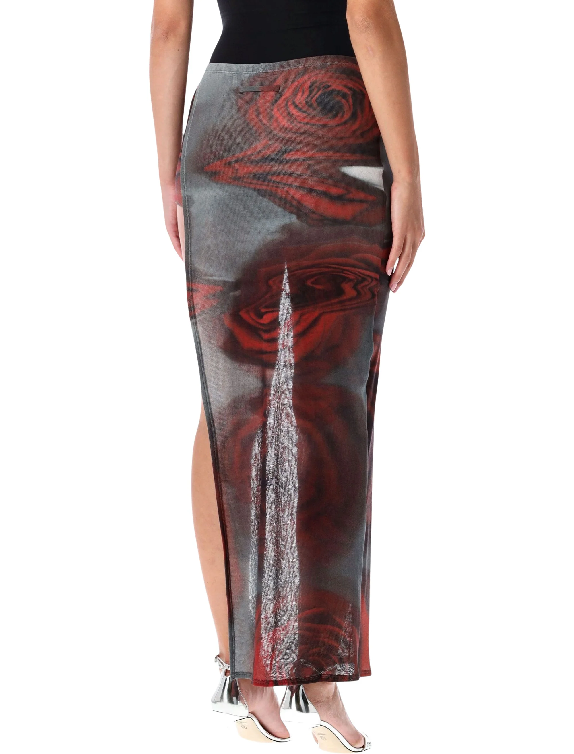 Jean Paul Gaultier Asymmetrical Mini Skort with Floral Print - Size S - Image 2
