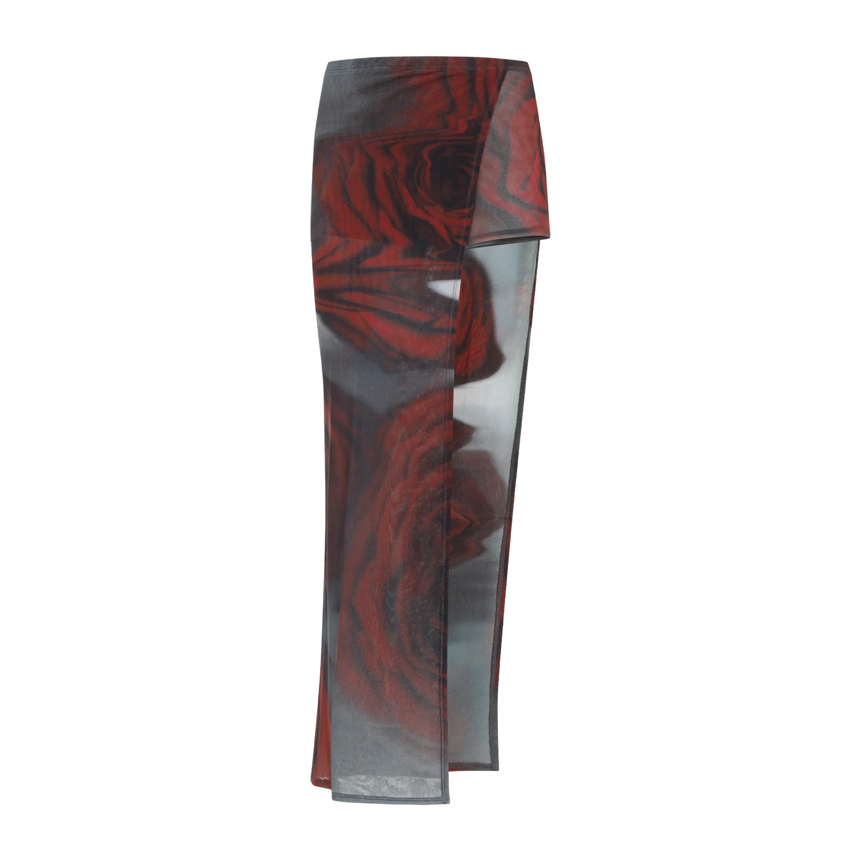 Jean Paul Gaultier Blurry Roses Asymmetric Midi Skirt - Image 2